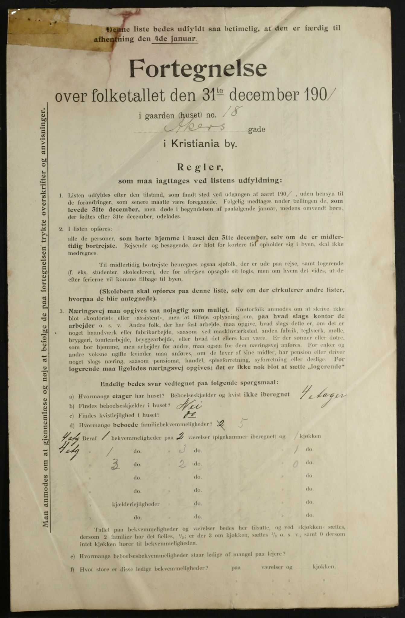 OBA, Municipal Census 1901 for Kristiania, 1901, p. 65