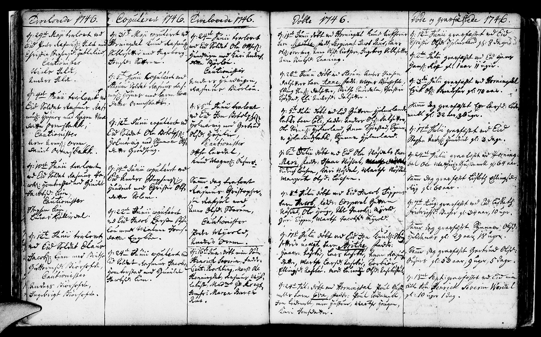 Eid sokneprestembete, AV/SAB-A-82301/H/Haa/Haaa/L0002: Parish register (official) no. A 2, 1741-1769, p. 33