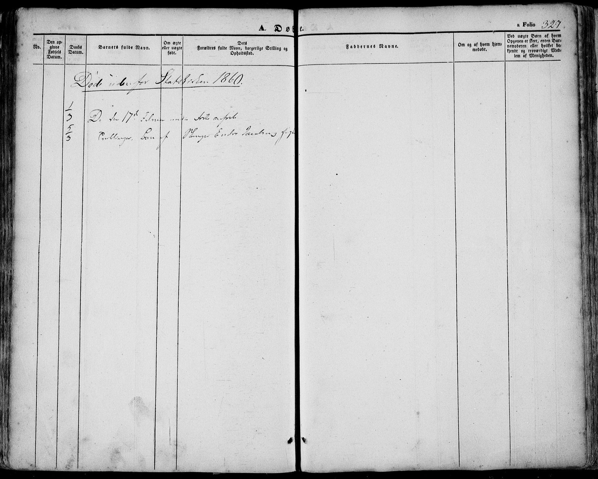 Domkirken sokneprestkontor, AV/SAST-A-101812/001/30/30BA/L0016: Parish register (official) no. A 15, 1844-1854, p. 327