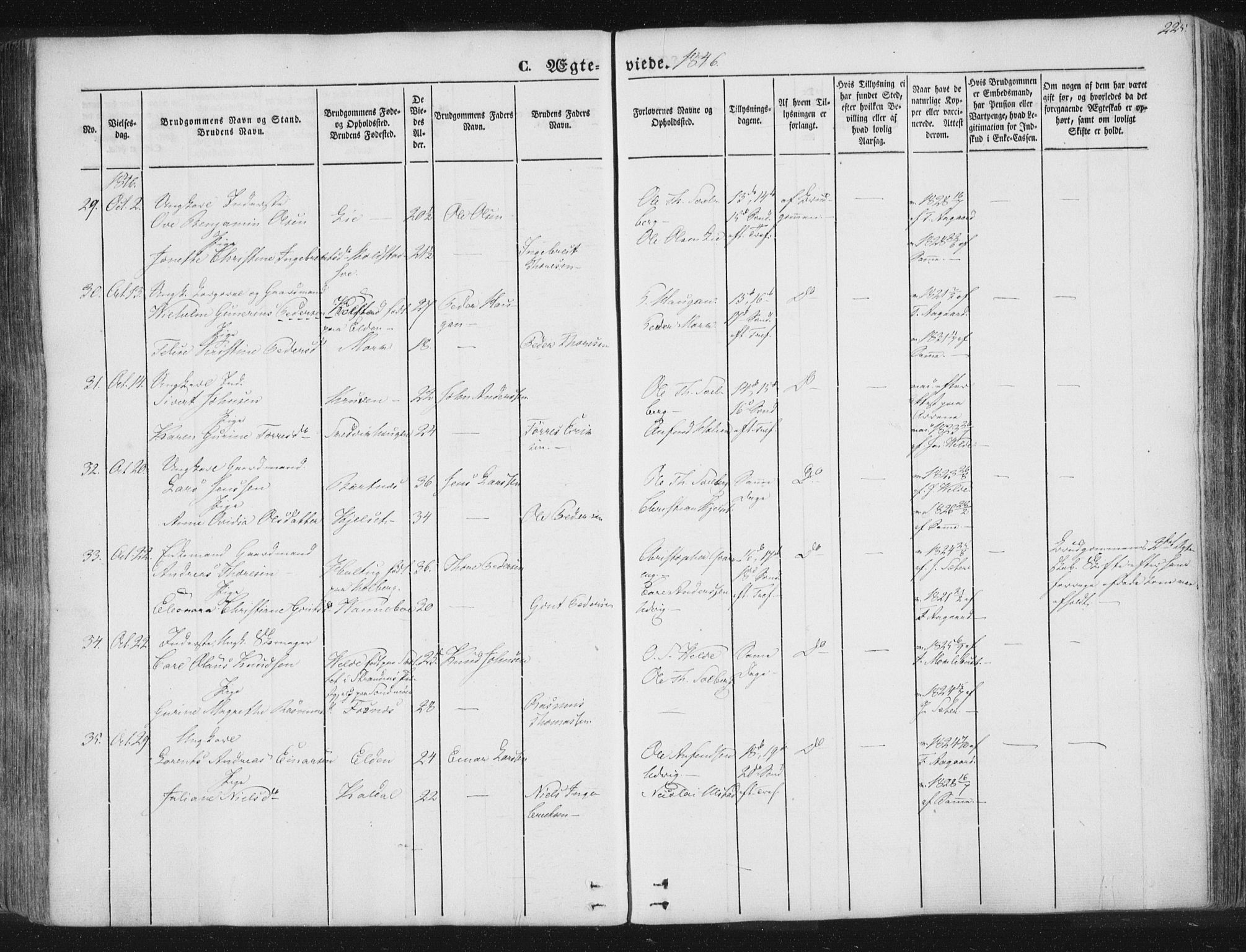 Ministerialprotokoller, klokkerbøker og fødselsregistre - Nord-Trøndelag, SAT/A-1458/741/L0392: Parish register (official) no. 741A06, 1836-1848, p. 225