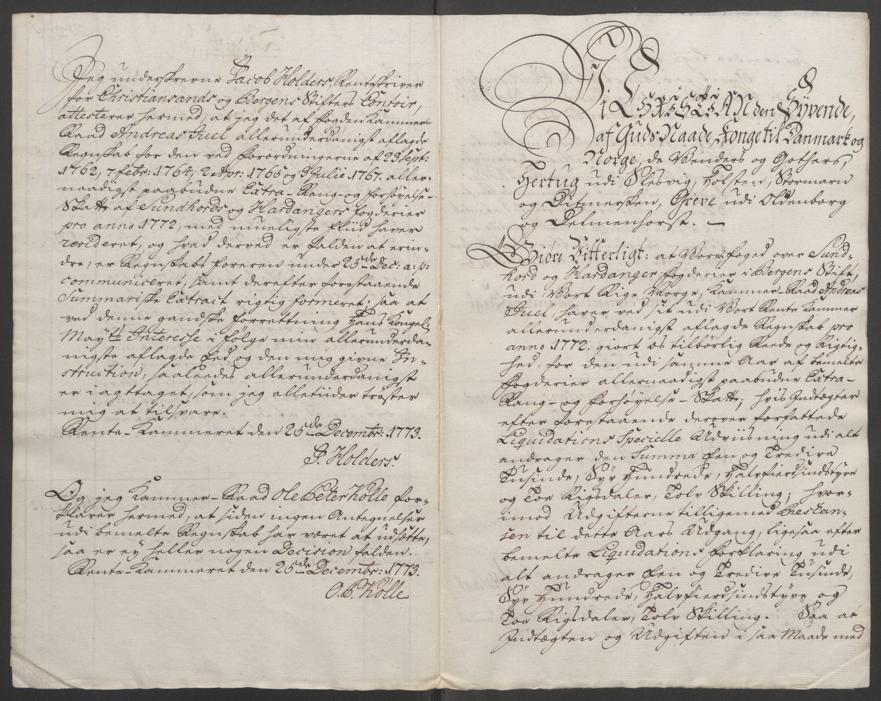 Rentekammeret inntil 1814, Reviderte regnskaper, Fogderegnskap, AV/RA-EA-4092/R48/L3136: Ekstraskatten Sunnhordland og Hardanger, 1762-1772, p. 267