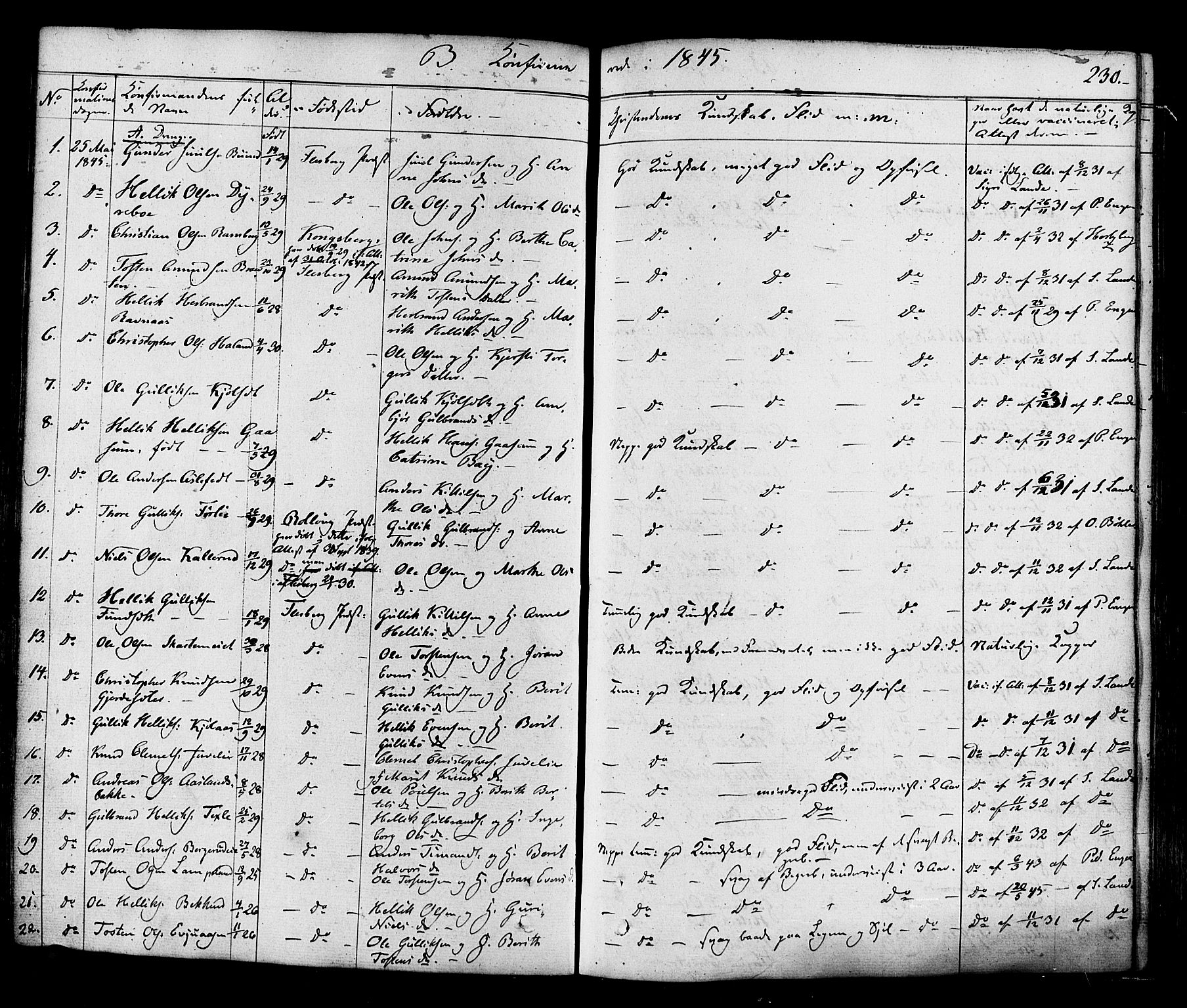 Flesberg kirkebøker, AV/SAKO-A-18/F/Fa/L0006: Parish register (official) no. I 6, 1834-1860, p. 230