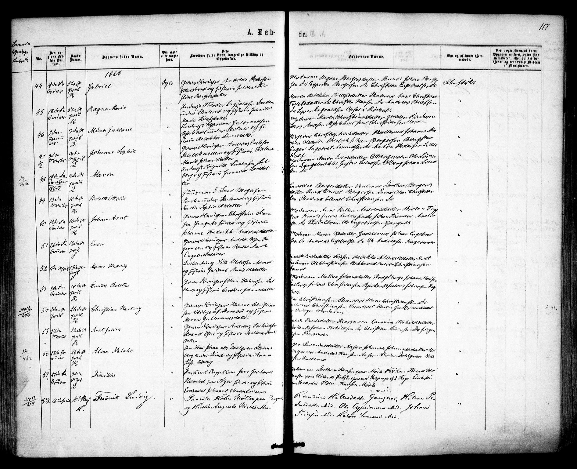 Høland prestekontor Kirkebøker, SAO/A-10346a/F/Fa/L0011: Parish register (official) no. I 11, 1862-1869, p. 117