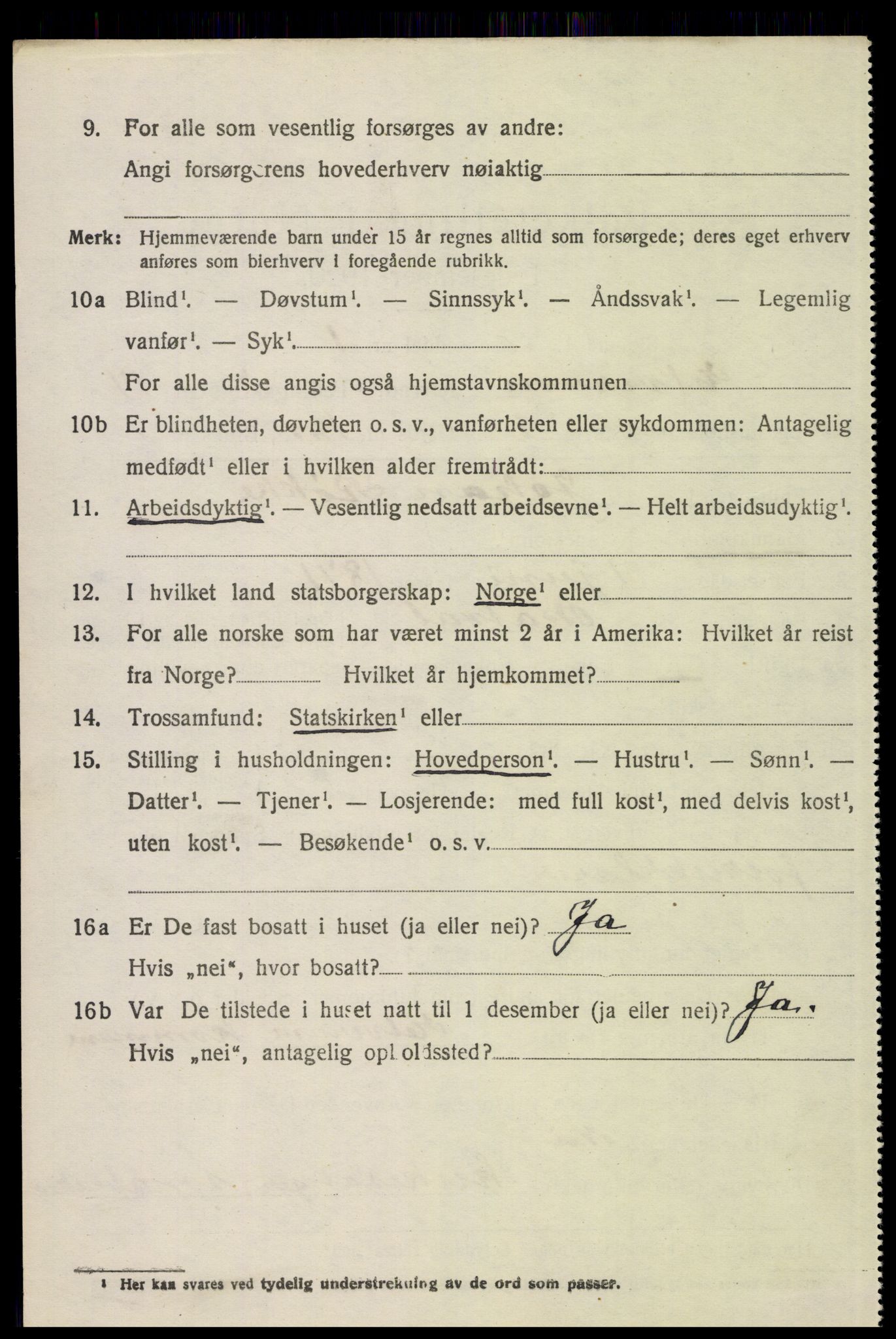 SAH, 1920 census for Elverum, 1920, p. 21283