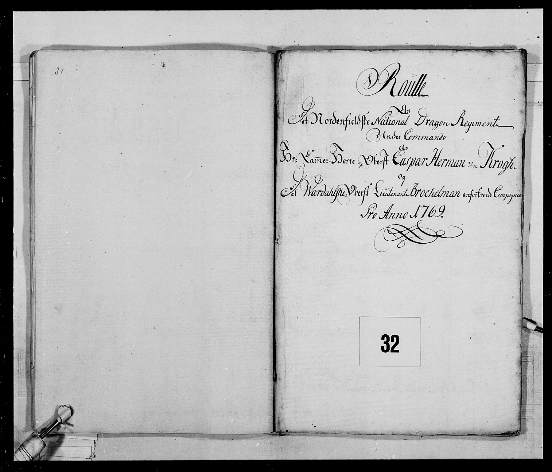 Generalitets- og kommissariatskollegiet, Det kongelige norske kommissariatskollegium, RA/EA-5420/E/Eh/L0019: Nordafjelske dragonregiment, 1761-1769, p. 438