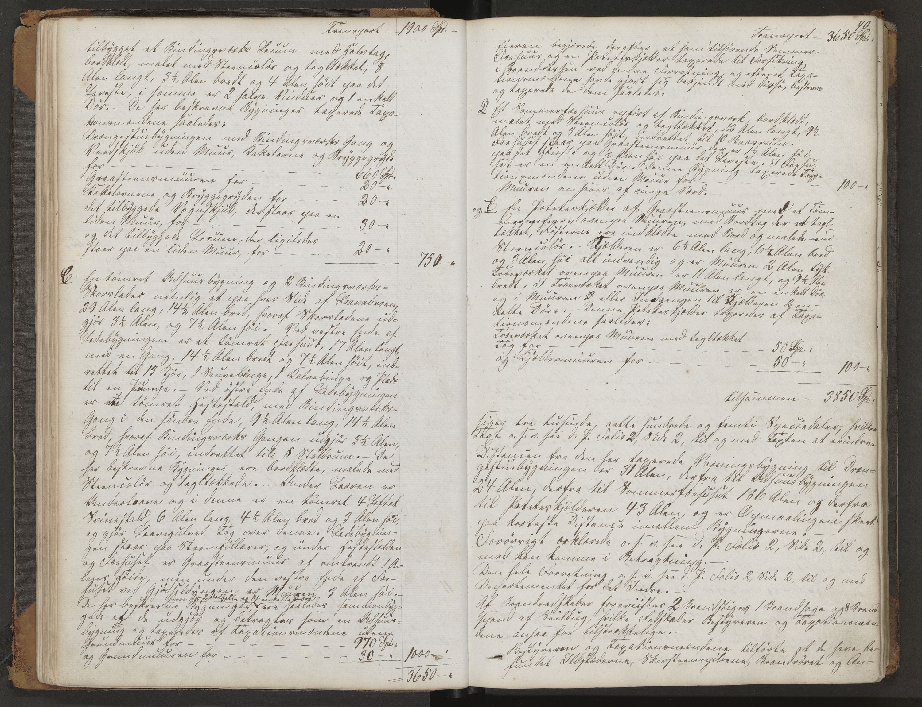 Sandar lensmannskontor, AV/SAKO-A-545/Y/Yc/Yca/L0002: Branntakstprotokoll, 1868-1881, p. 40