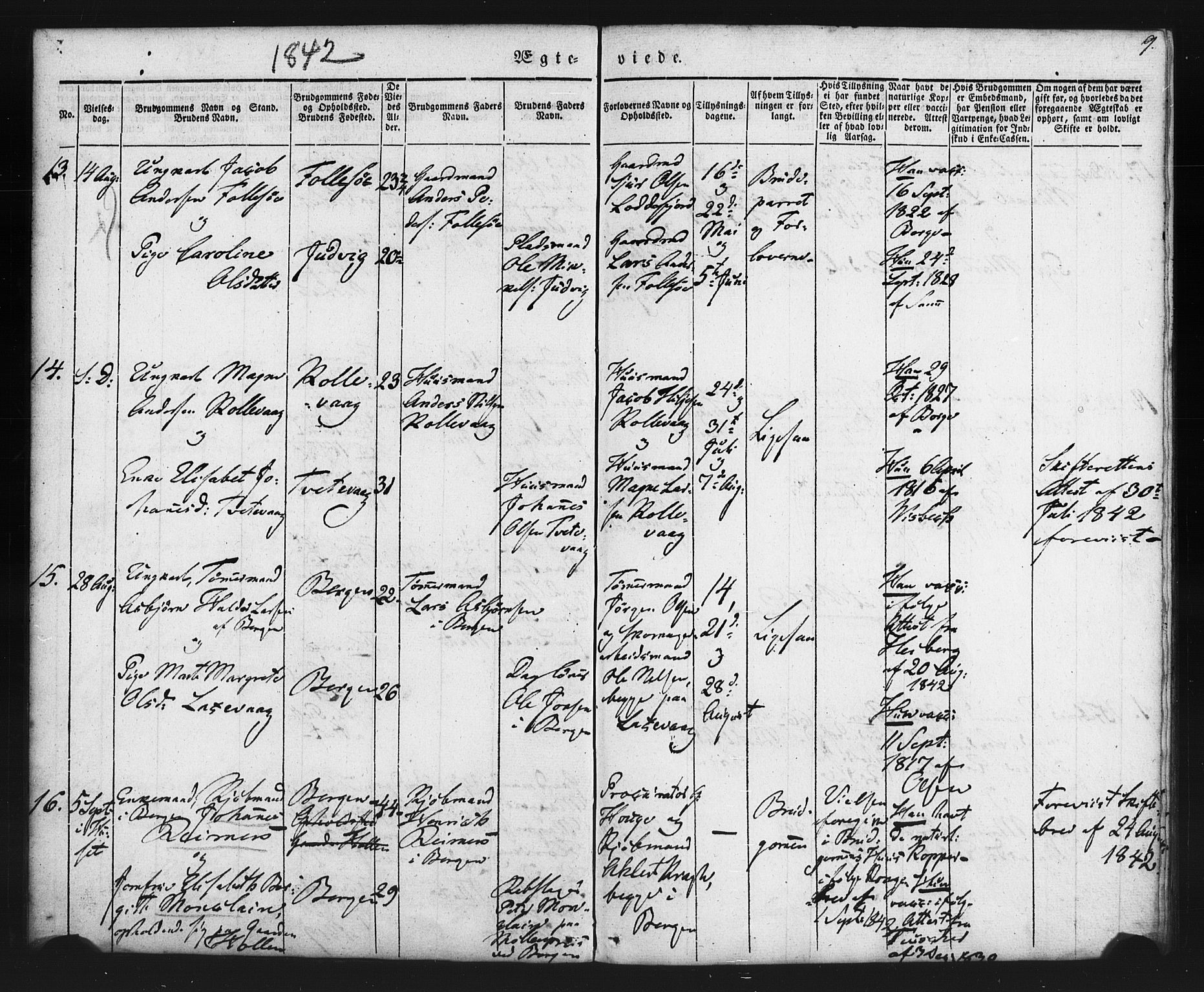 Askøy Sokneprestembete, AV/SAB-A-74101/H/Ha/Haa/Haaa/L0006: Parish register (official) no. A 6, 1840-1852, p. 9