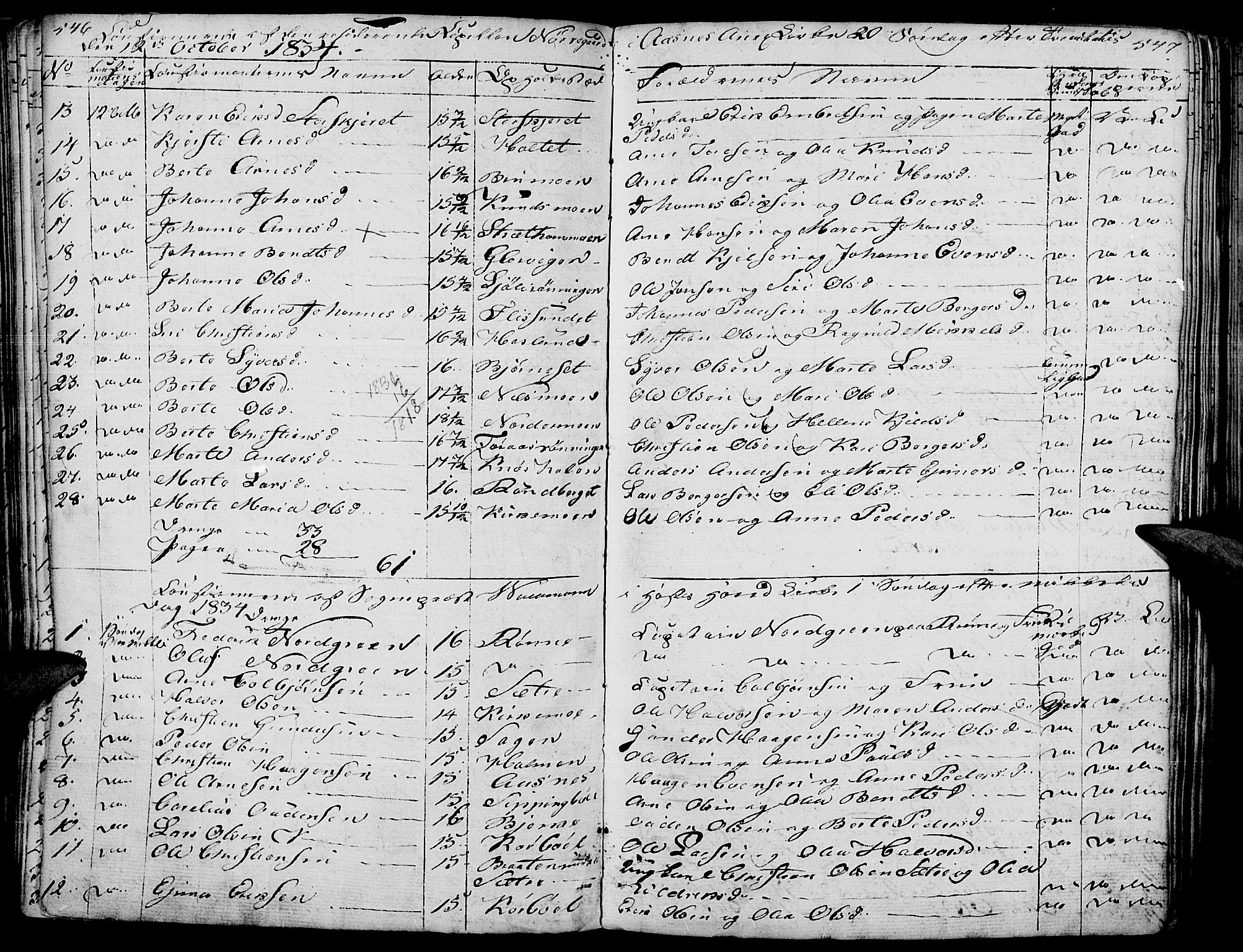 Hof prestekontor, SAH/PREST-038/H/Ha/Haa/L0006: Parish register (official) no. 6, 1822-1841, p. 546-547