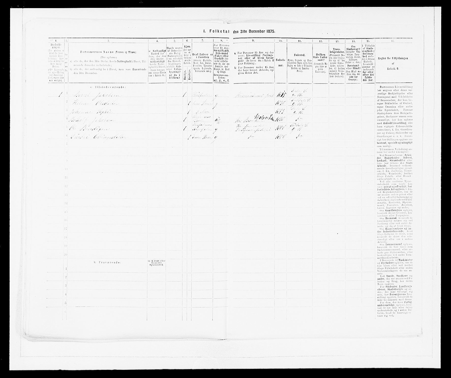 SAB, 1875 census for 1429P Ytre Holmedal, 1875, p. 1078