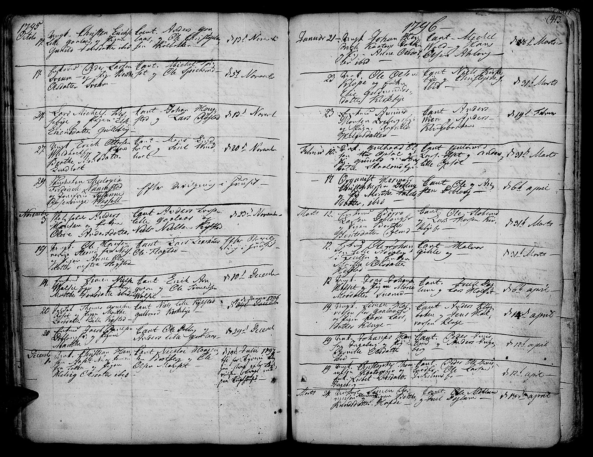 Vang prestekontor, Hedmark, SAH/PREST-008/H/Ha/Haa/L0003: Parish register (official) no. 3, 1734-1809, p. 413