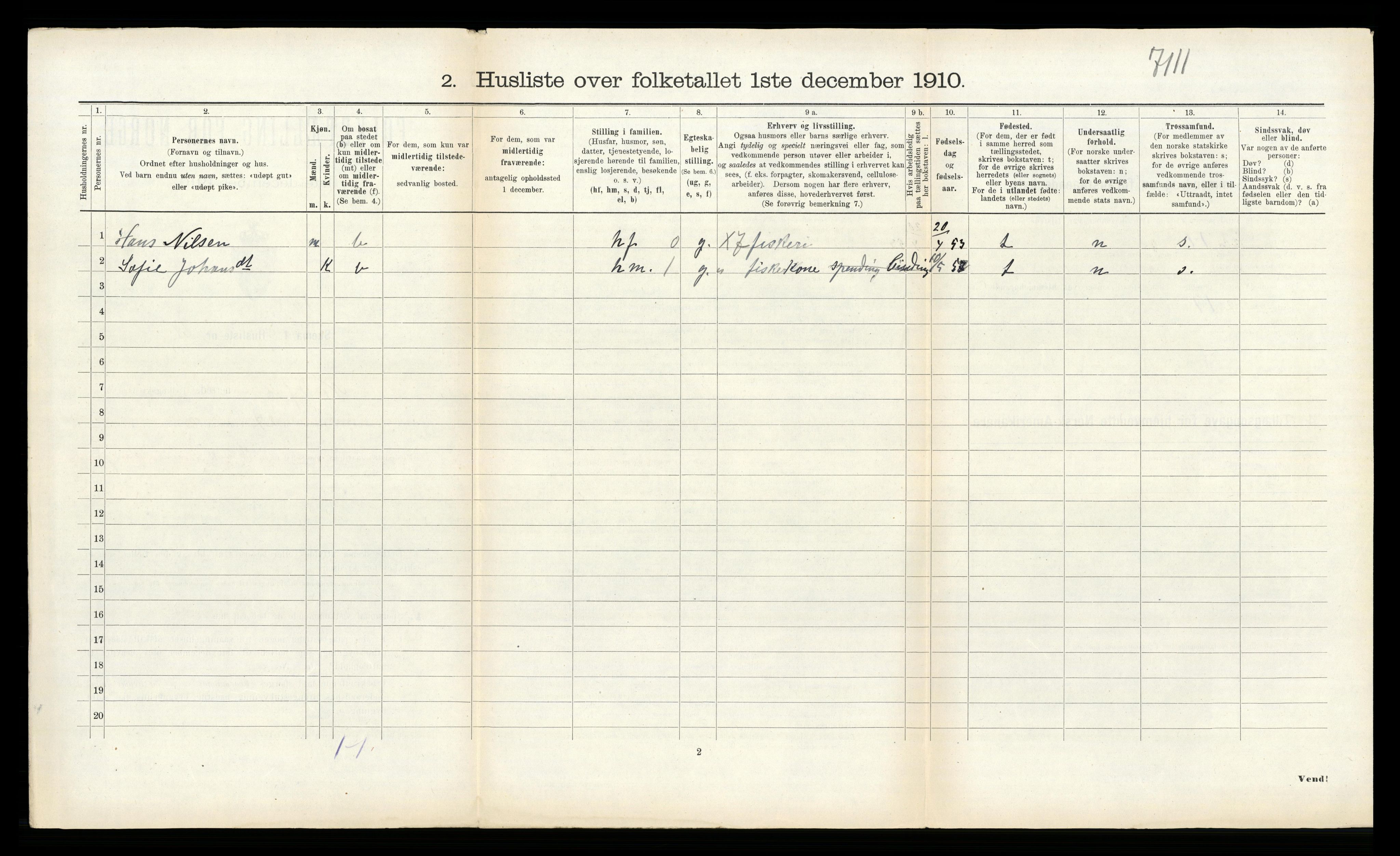 RA, 1910 census for Nord-Frøya, 1910, p. 413