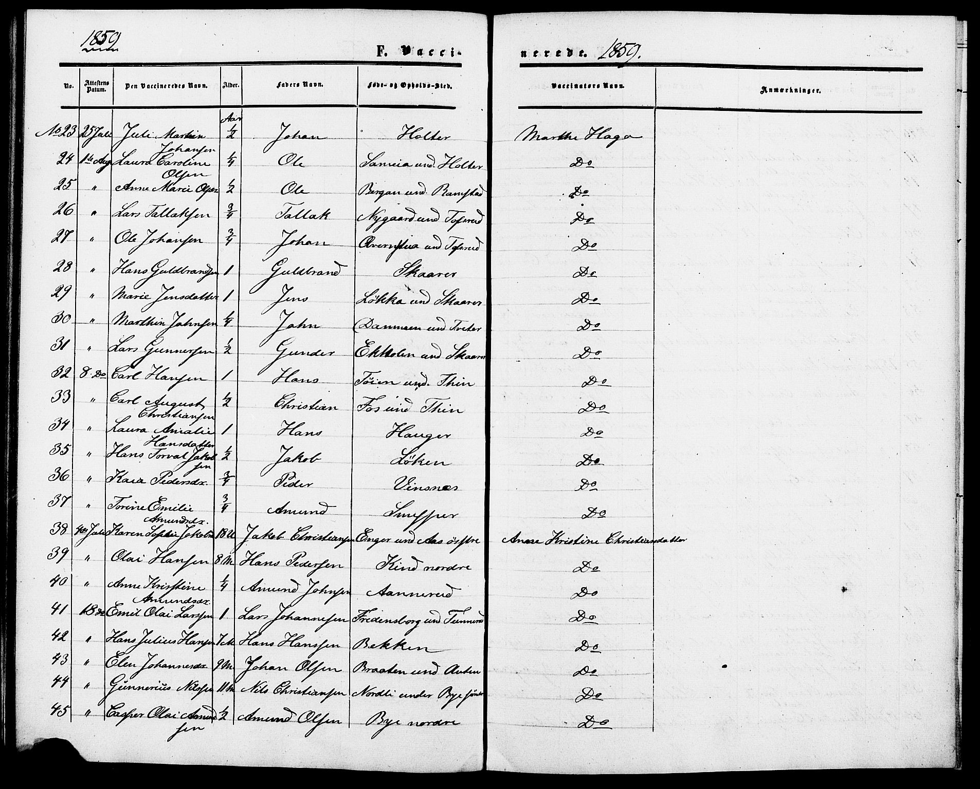 Fet prestekontor Kirkebøker, AV/SAO-A-10370a/F/Fa/L0010a: Parish register (official) no. I 10A, 1851-1859