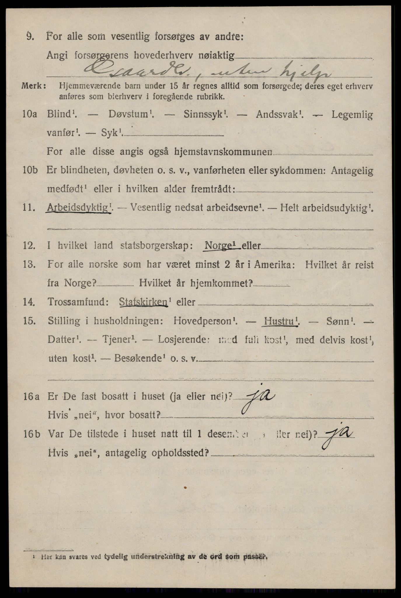 SAST, 1920 census for Årdal, 1920, p. 597