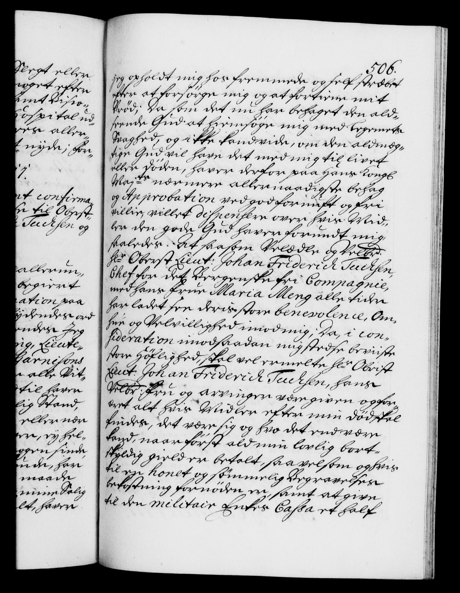 Danske Kanselli 1572-1799, RA/EA-3023/F/Fc/Fca/Fcaa/L0020: Norske registre, 1708-1711, p. 506a