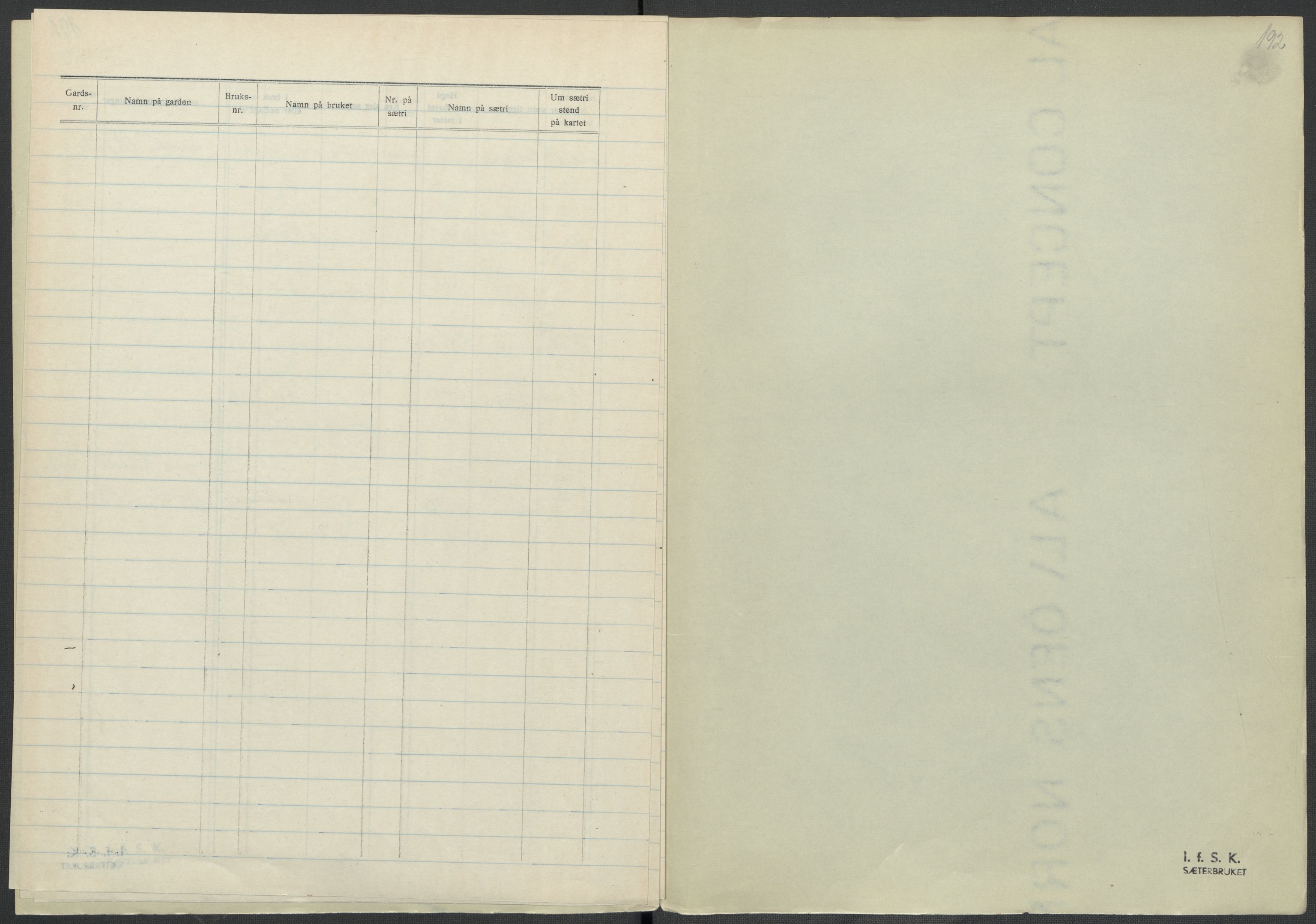 Instituttet for sammenlignende kulturforskning, RA/PA-0424/F/Fc/L0002/0002: Eske B2: / Akershus (perm II), 1932-1936, p. 192