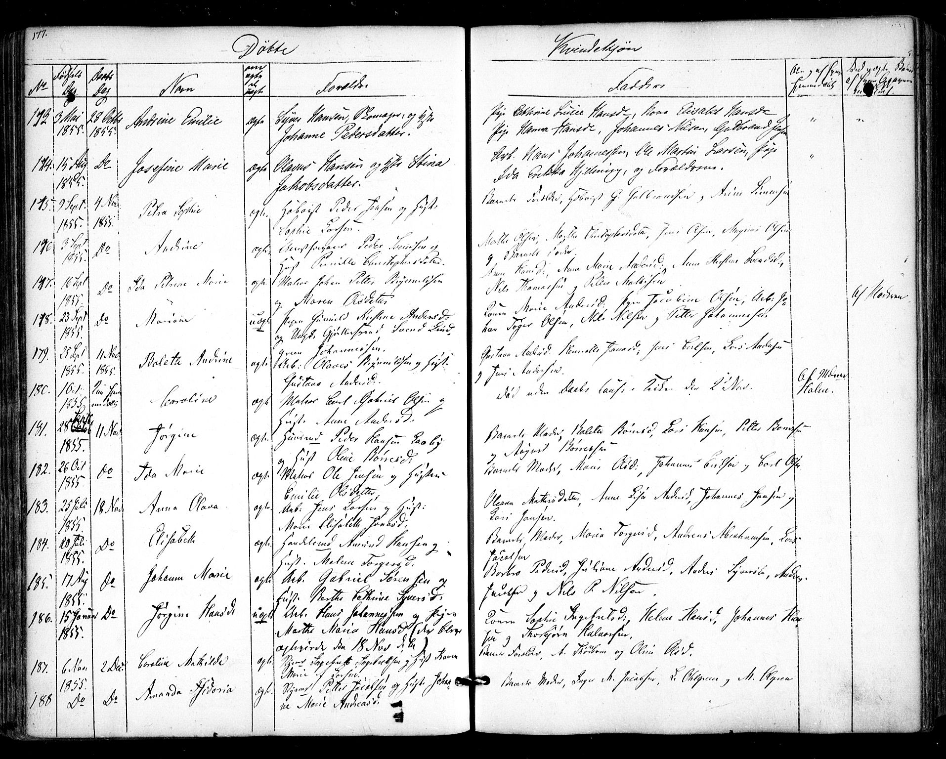 Halden prestekontor Kirkebøker, AV/SAO-A-10909/F/Fa/L0006: Parish register (official) no. I 6, 1845-1856, p. 177