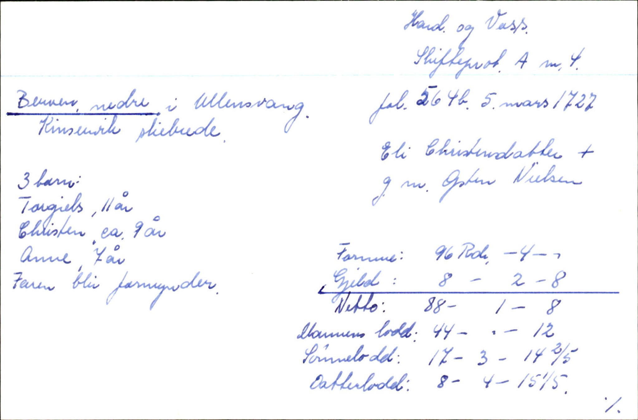 Skiftekort ved Statsarkivet i Bergen, SAB/SKIFTEKORT/002/L0002: Skifteprotokoll nr. 4-5, 1720-1747, p. 16