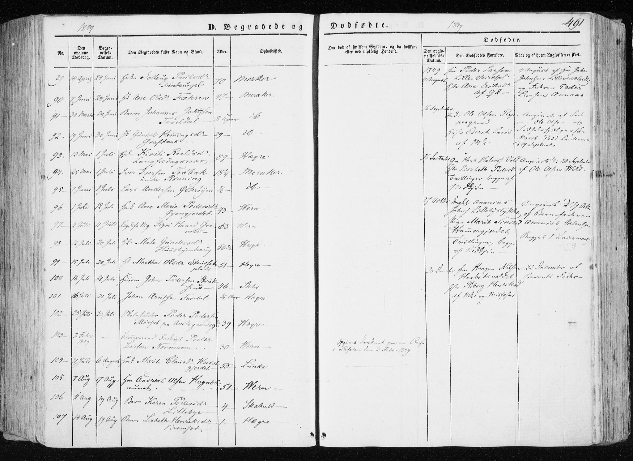 Ministerialprotokoller, klokkerbøker og fødselsregistre - Nord-Trøndelag, AV/SAT-A-1458/709/L0074: Parish register (official) no. 709A14, 1845-1858, p. 491