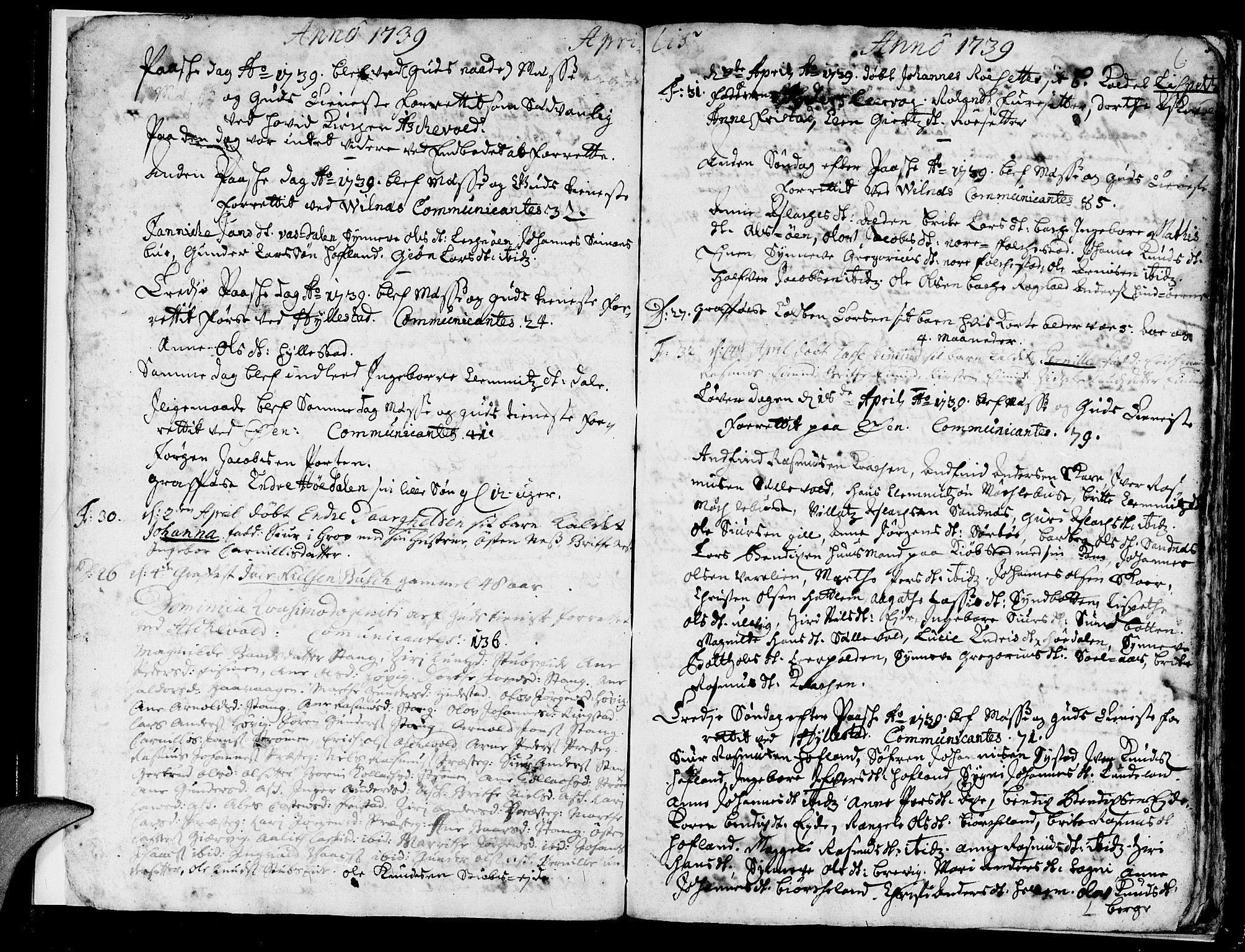 Askvoll sokneprestembete, SAB/A-79501/H/Haa/Haaa/L0007: Parish register (official) no. A 7, 1739-1748, p. 6