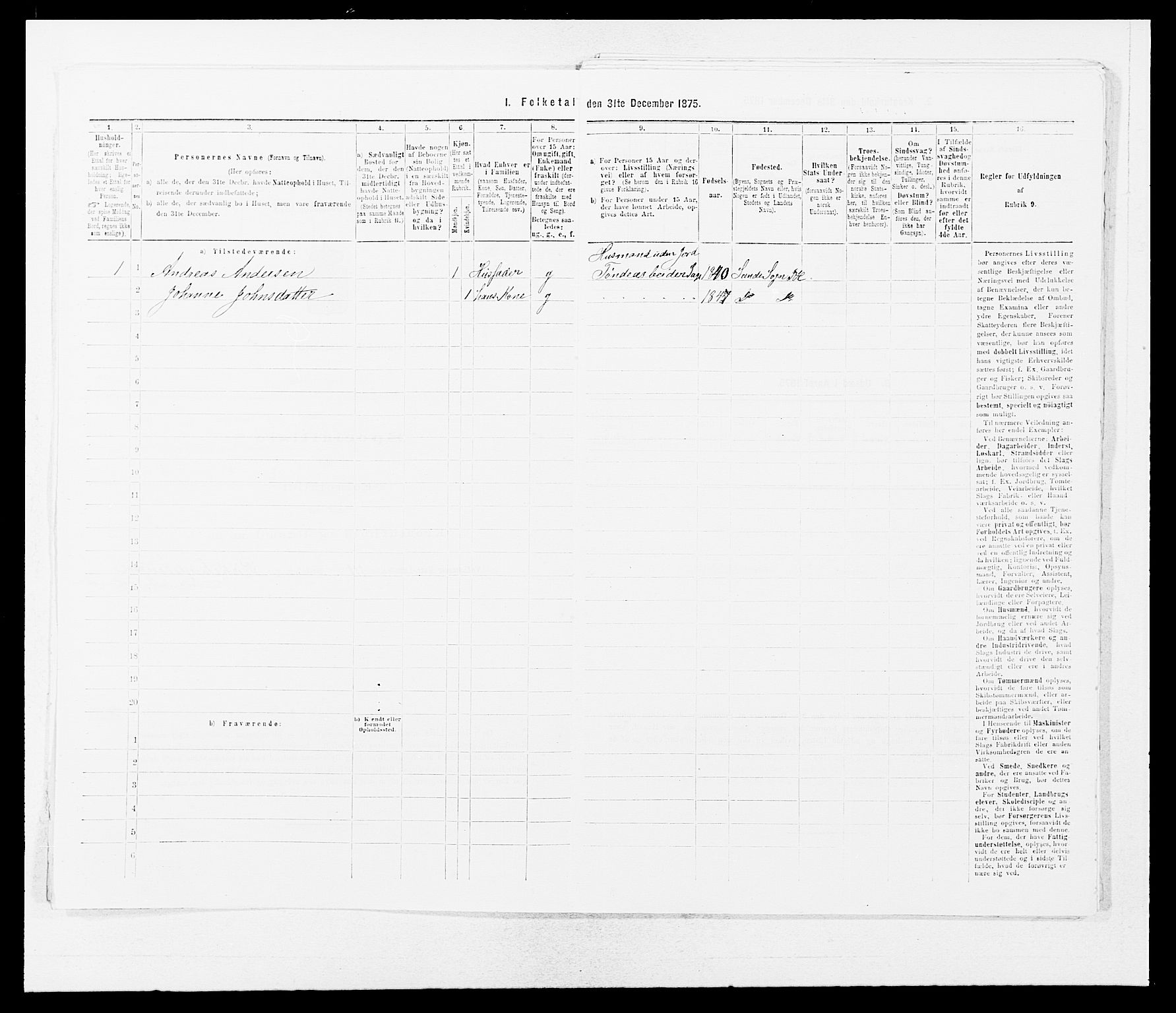 SAB, 1875 census for 1430P Indre Holmedal, 1875, p. 534