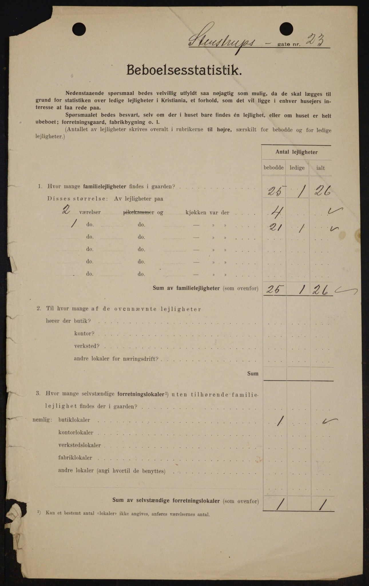 OBA, Municipal Census 1909 for Kristiania, 1909, p. 91792