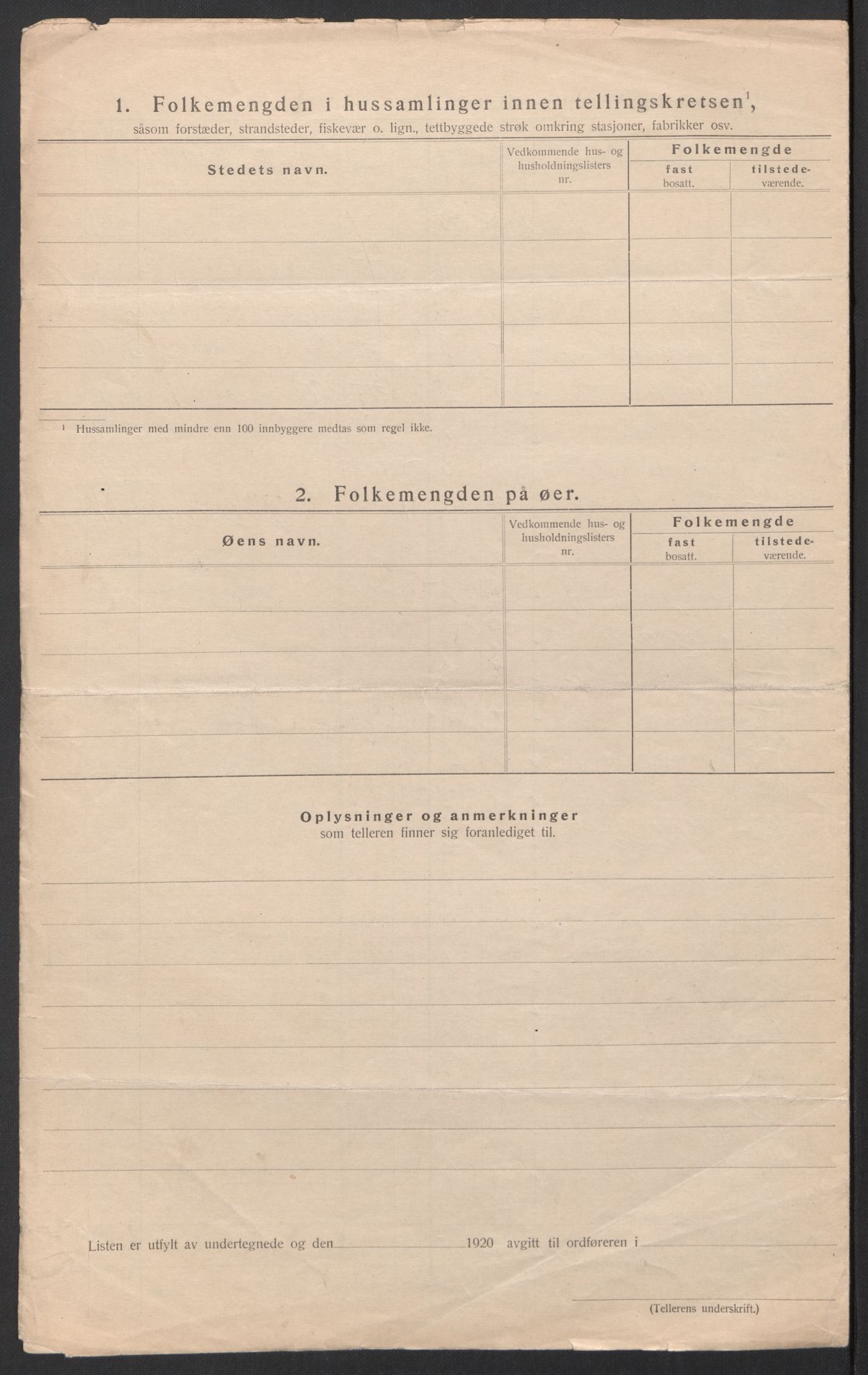 SAT, 1920 census for Hadsel, 1920, p. 95