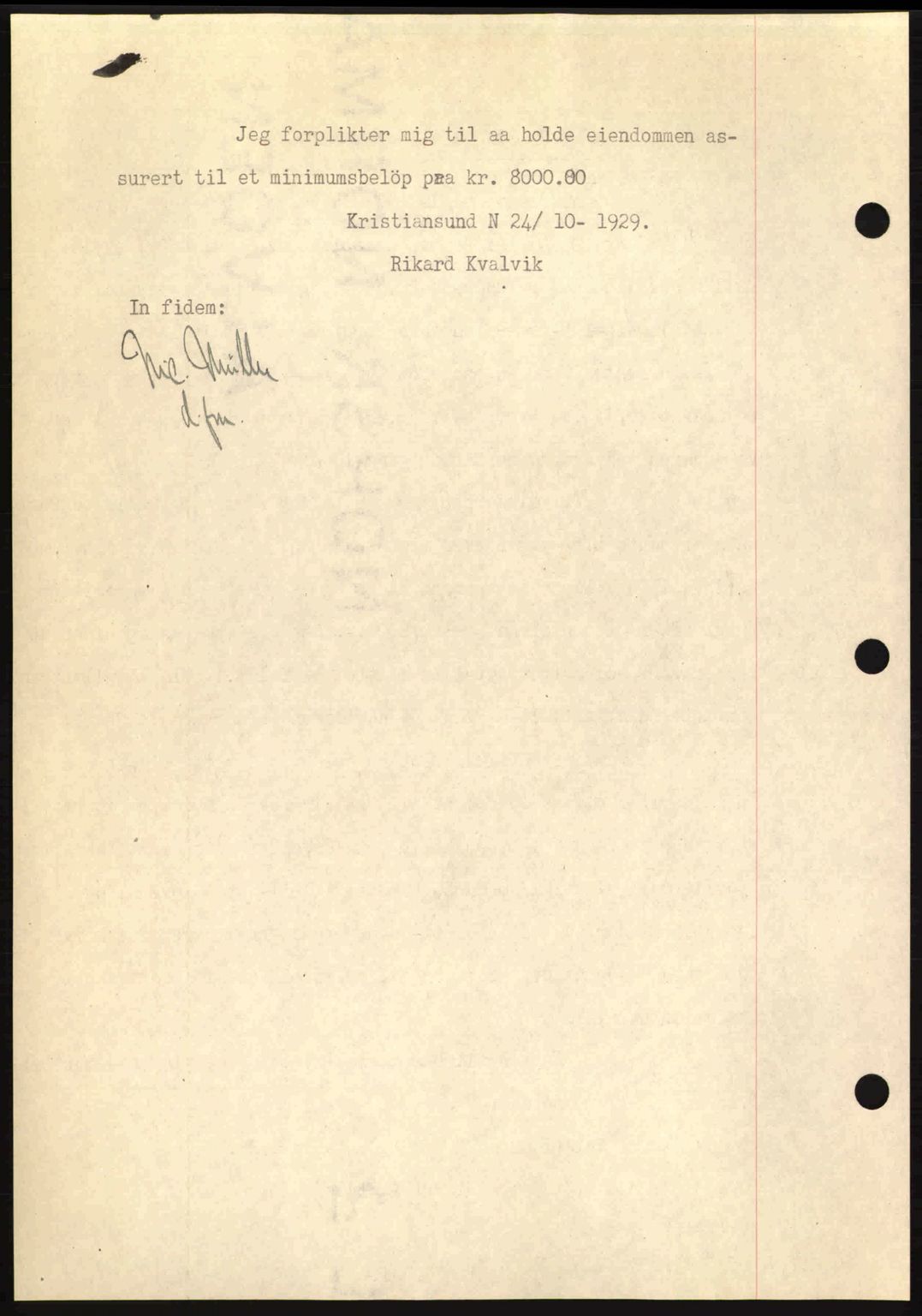 Kristiansund byfogd, AV/SAT-A-4587/A/27: Mortgage book no. 23, 1929-1930, Deed date: 05.11.1929