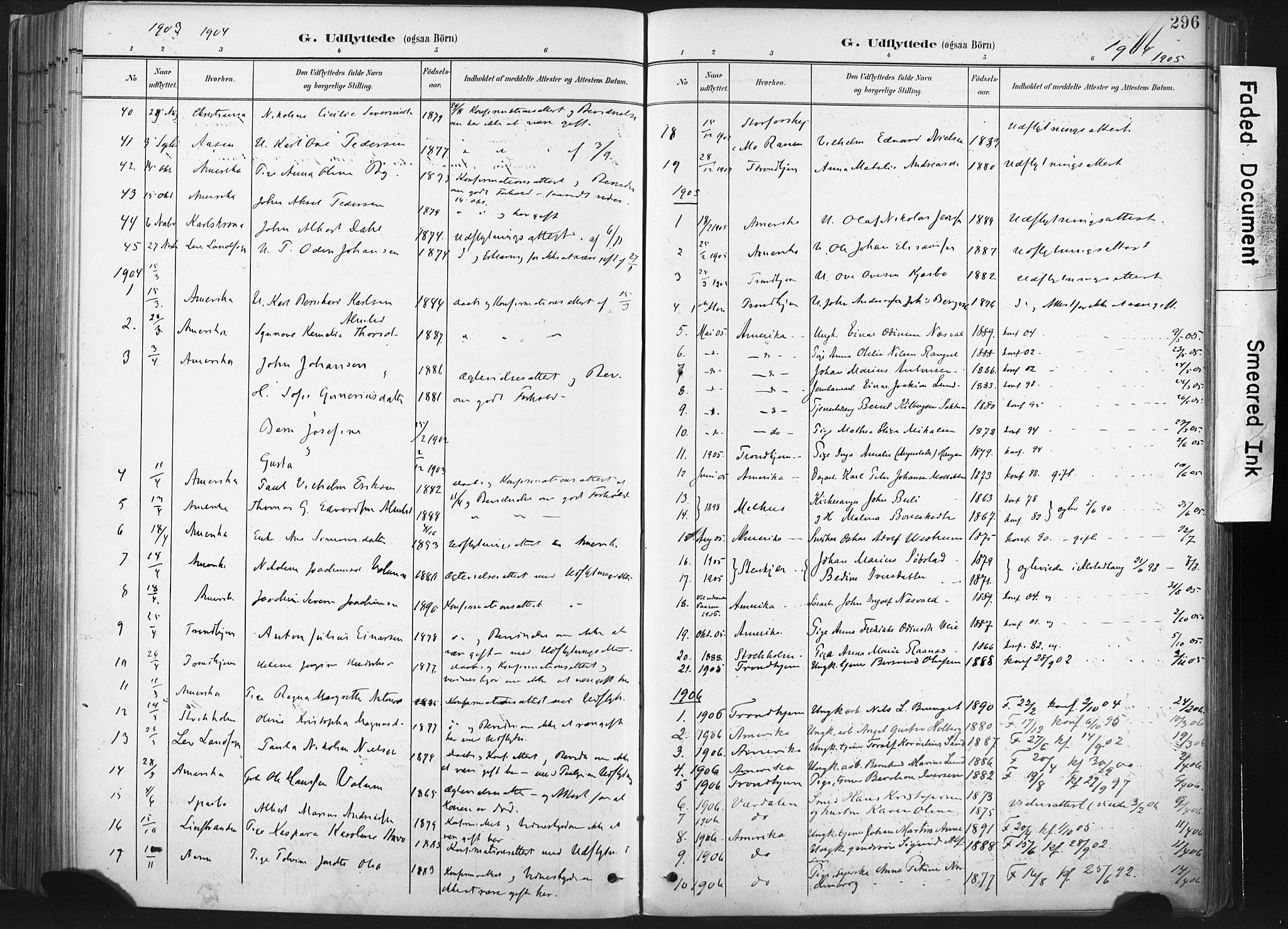 Ministerialprotokoller, klokkerbøker og fødselsregistre - Nord-Trøndelag, AV/SAT-A-1458/717/L0162: Parish register (official) no. 717A12, 1898-1923, p. 296