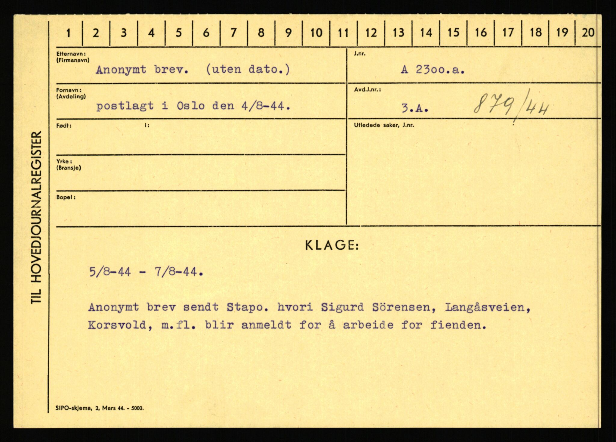 Statspolitiet - Hovedkontoret / Osloavdelingen, AV/RA-S-1329/C/Ca/L0001: Aabakken - Armann, 1943-1945, p. 4384