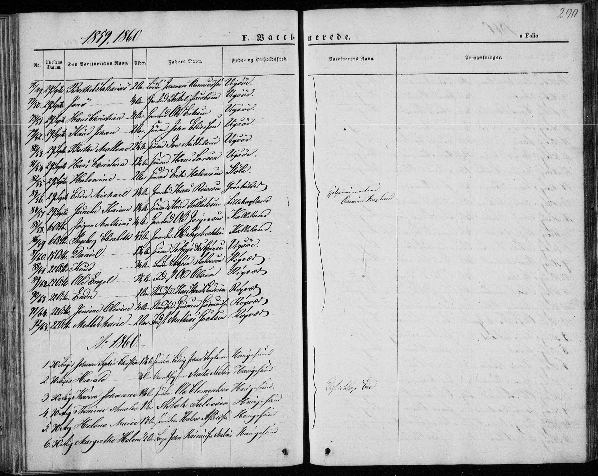 Torvastad sokneprestkontor, AV/SAST-A -101857/H/Ha/Haa/L0011: Parish register (official) no. A 11, 1857-1866, p. 290