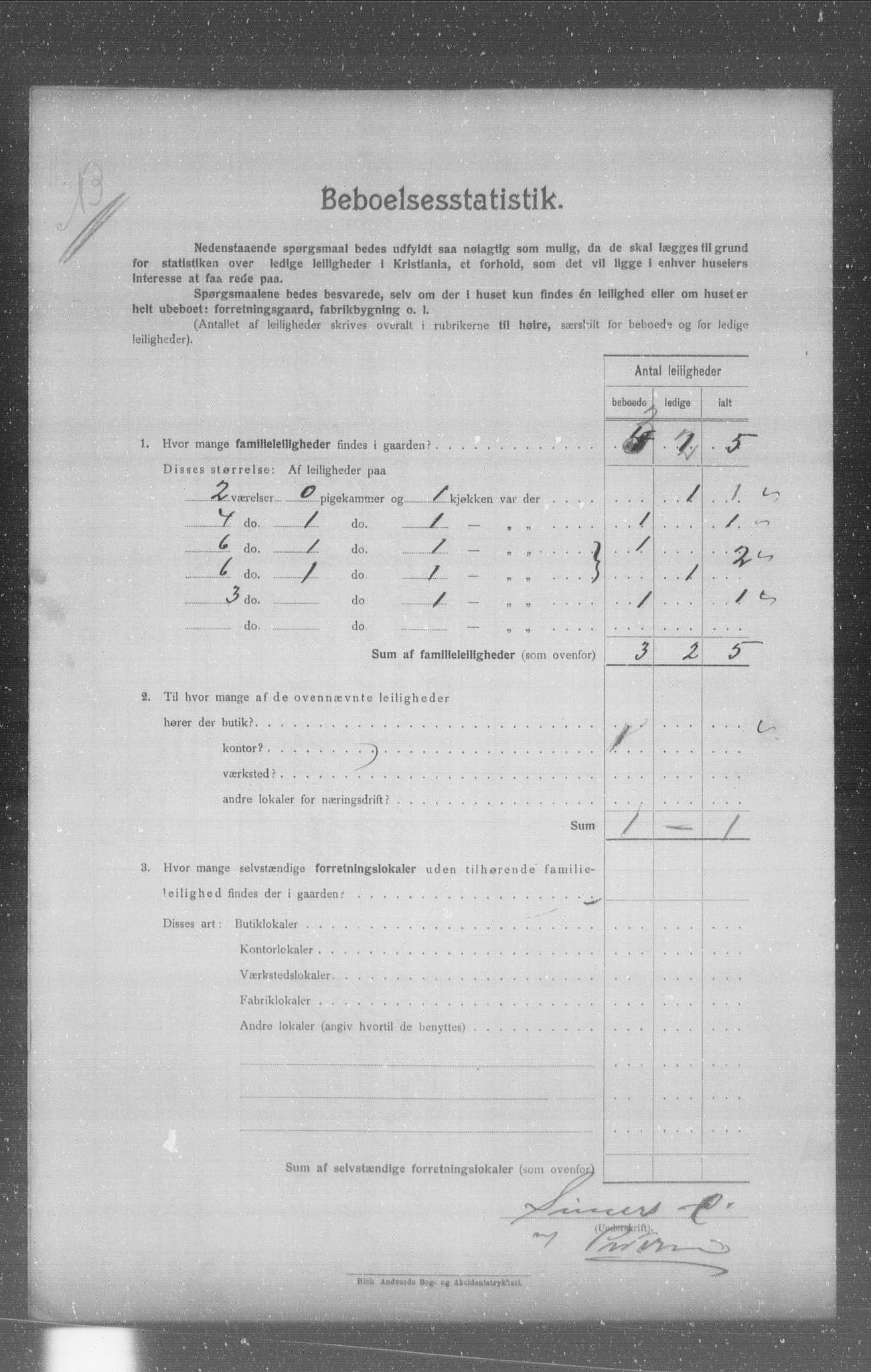 OBA, Municipal Census 1904 for Kristiania, 1904, p. 6043