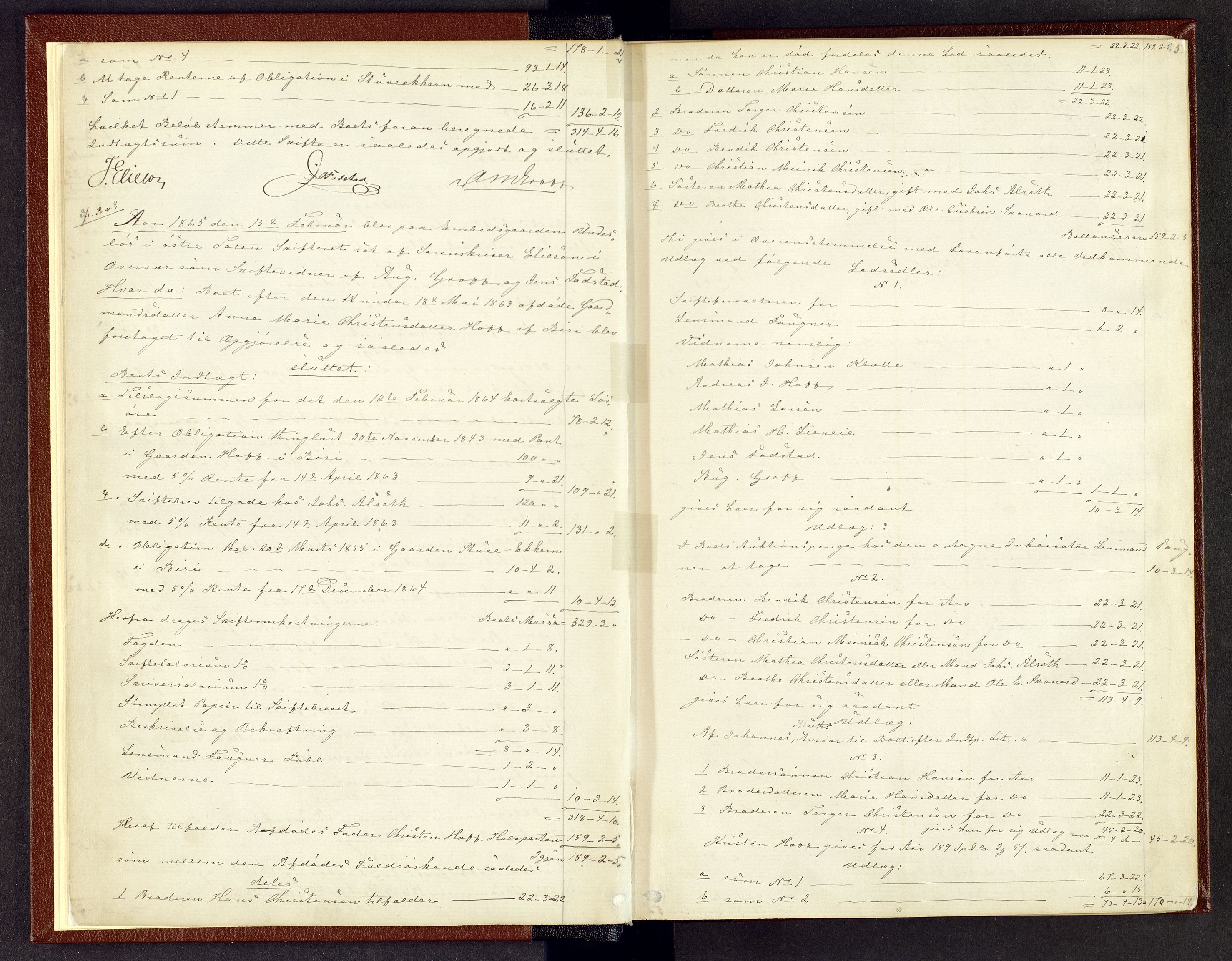 Toten tingrett, AV/SAH-TING-006/J/Jb/L0006: Skiftebehandlingsprotokoll - Biri, 1864-1903, p. 4b-5a