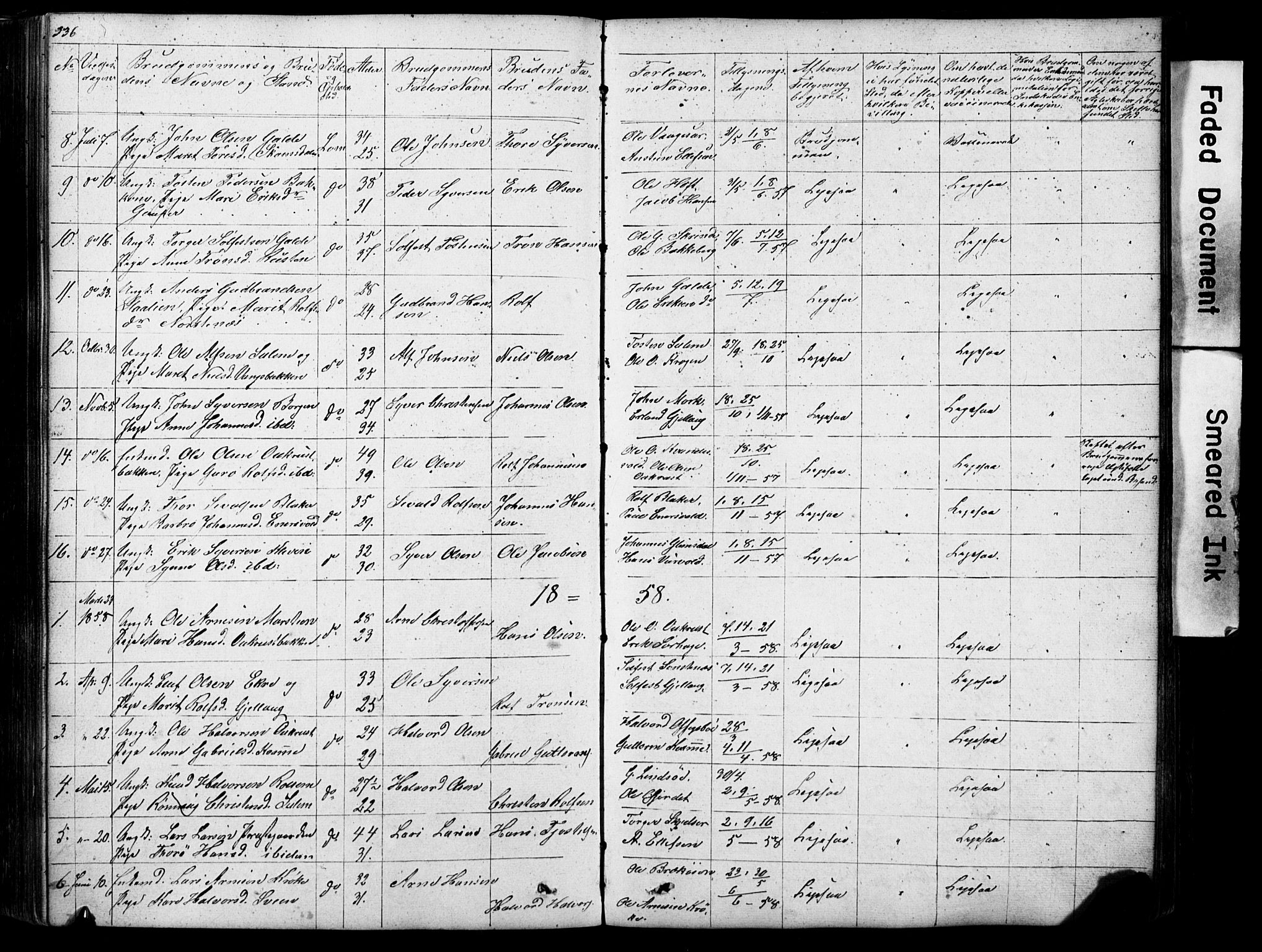 Lom prestekontor, SAH/PREST-070/L/L0012: Parish register (copy) no. 12, 1845-1873, p. 336-337