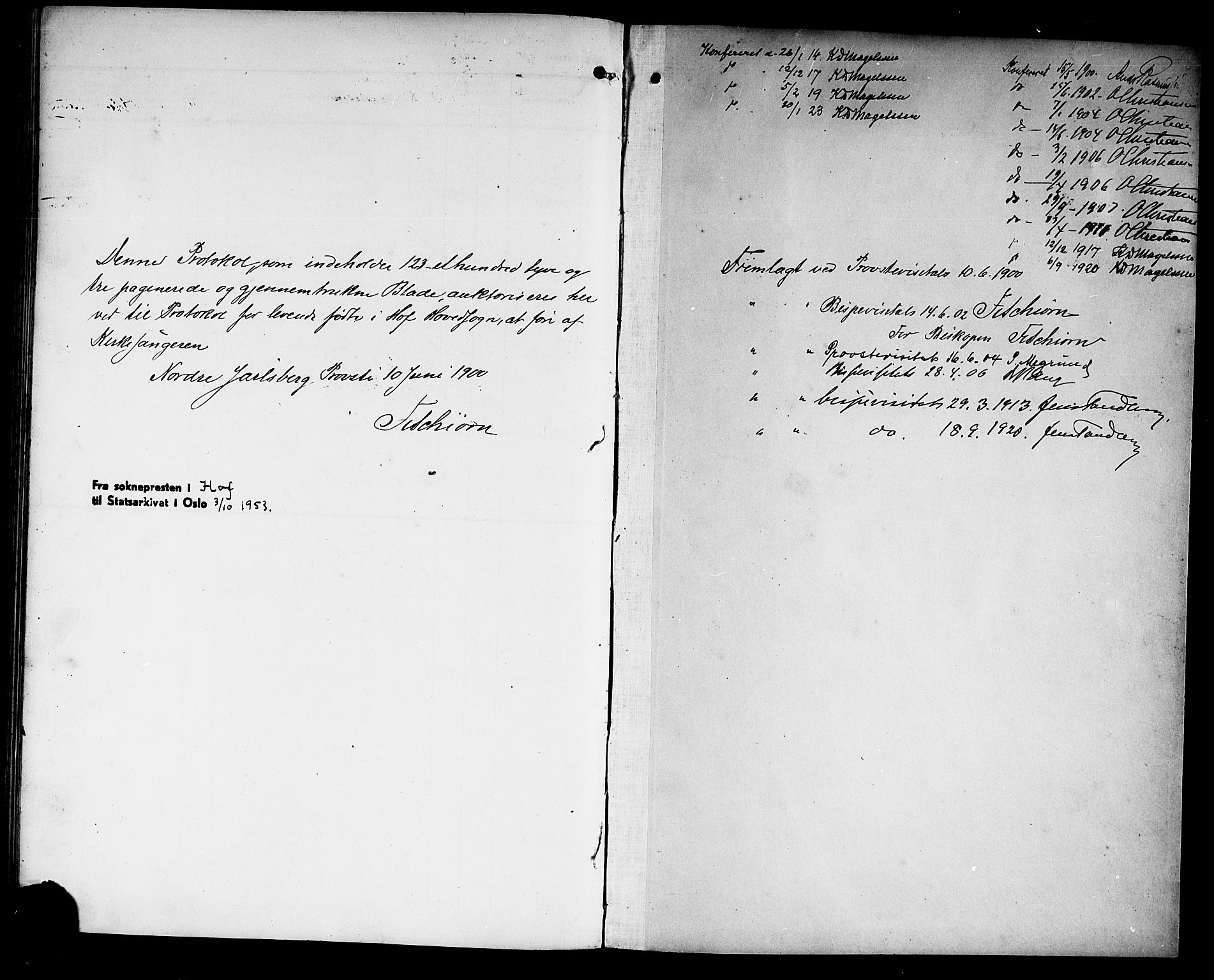 Hof kirkebøker, AV/SAKO-A-64/G/Ga/L0005: Parish register (copy) no. I 5, 1899-1922