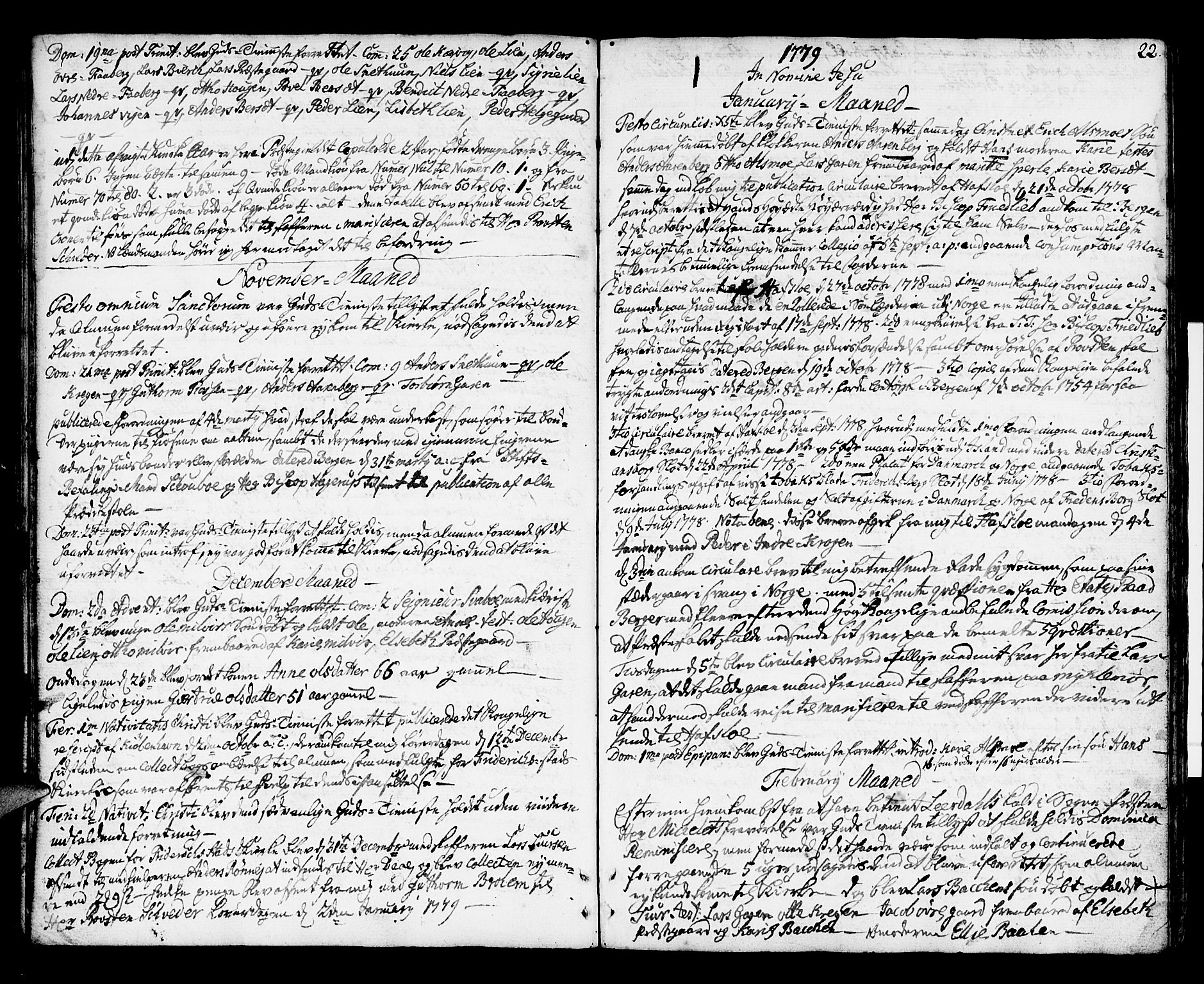 Jostedal sokneprestembete, SAB/A-80601/H/Haa/Haaa/L0002: Parish register (official) no. A 2, 1770-1806, p. 22