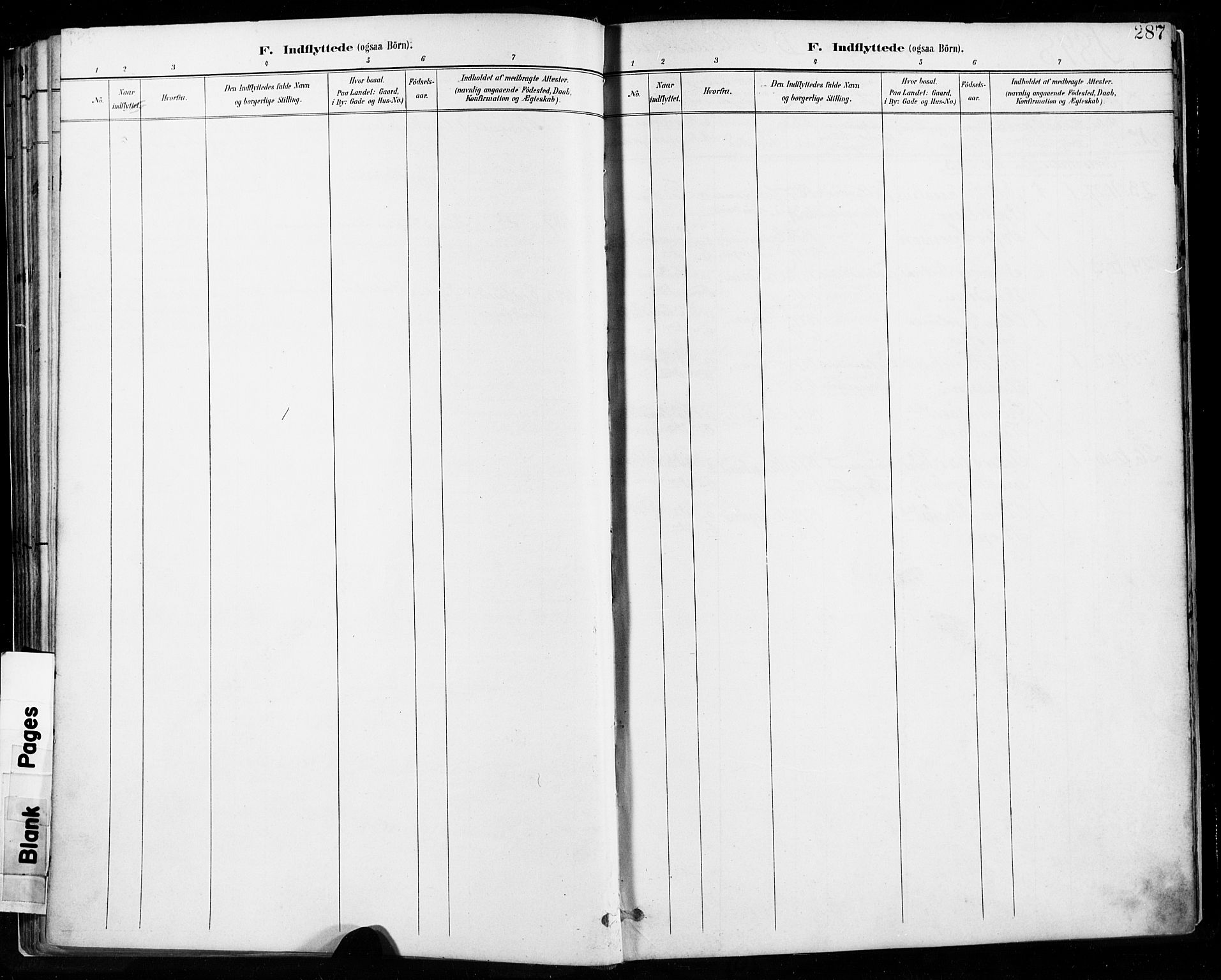 Høyland sokneprestkontor, SAST/A-101799/001/30BA/L0013: Parish register (official) no. A 13.2, 1889-1898, p. 287