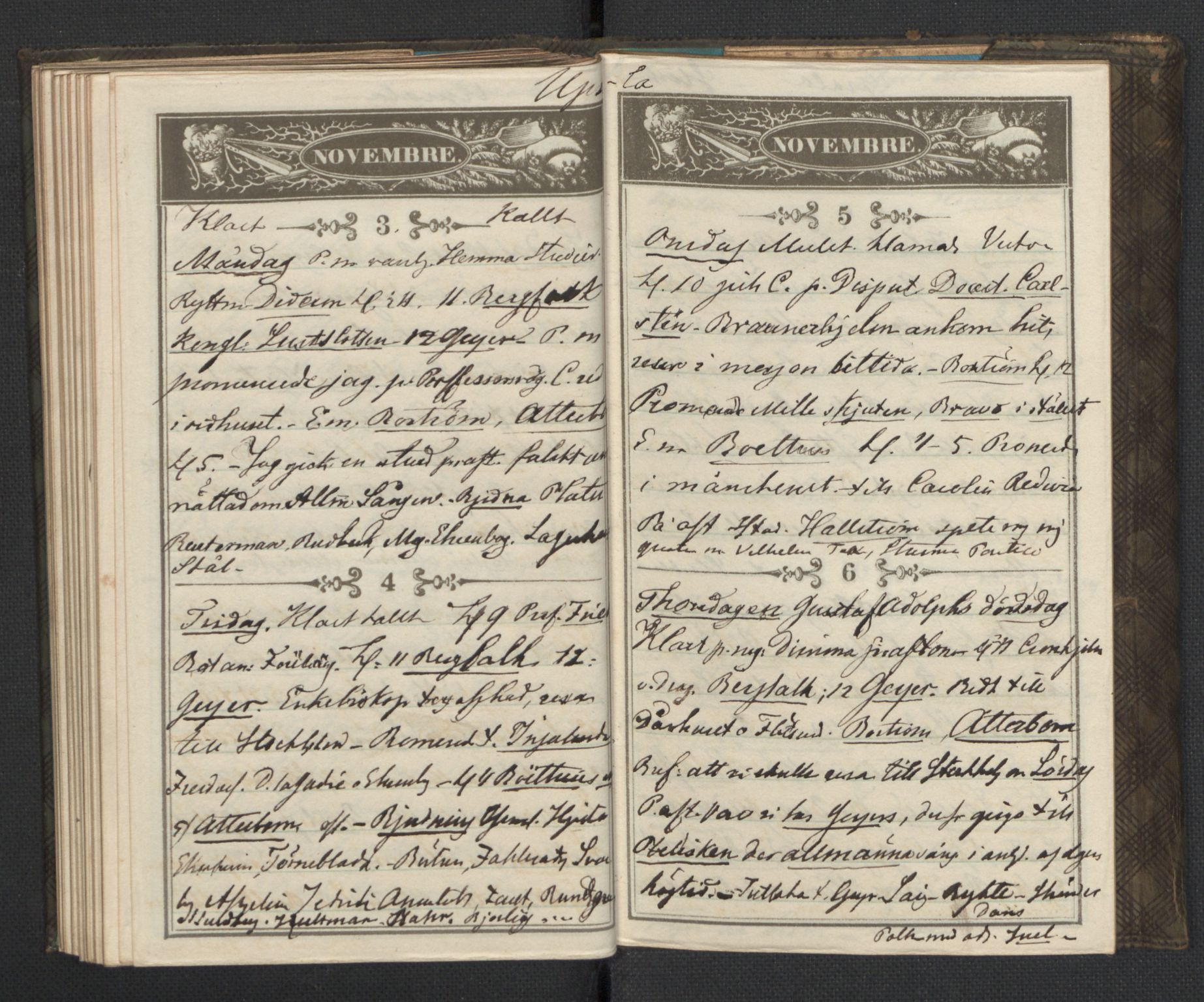 Bernadotte, RA/PA-0318/F/L0001/0002: Privat materiale fra Bernadottefamilien / Dagbok, 1845, p. 87