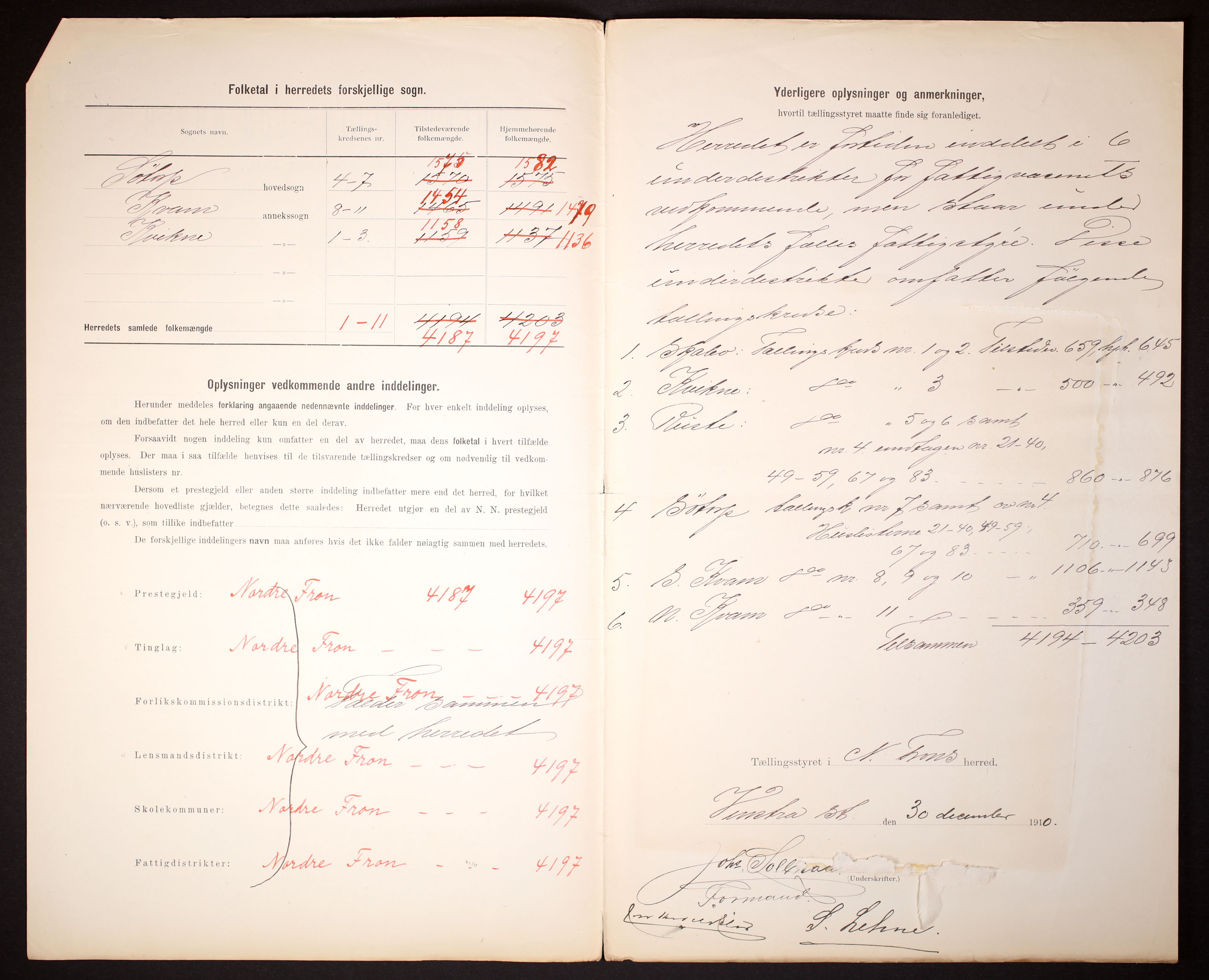 RA, 1910 census for Nord-Fron, 1910, p. 3