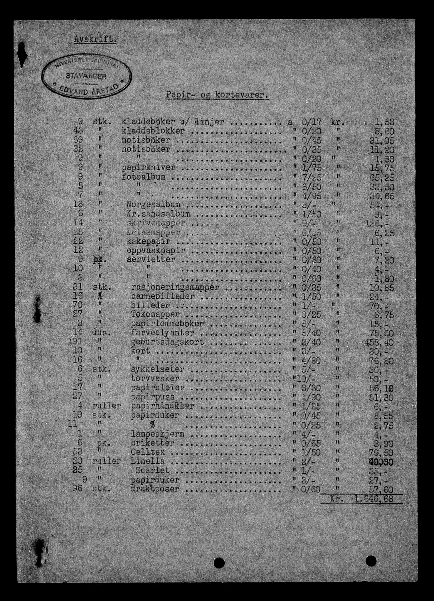 Justisdepartementet, Tilbakeføringskontoret for inndratte formuer, AV/RA-S-1564/H/Hc/Hcd/L0995: --, 1945-1947, p. 300