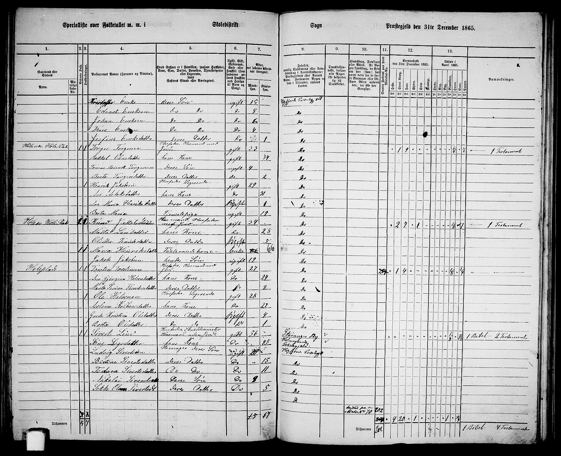 RA, 1865 census for Høgsfjord, 1865, p. 108