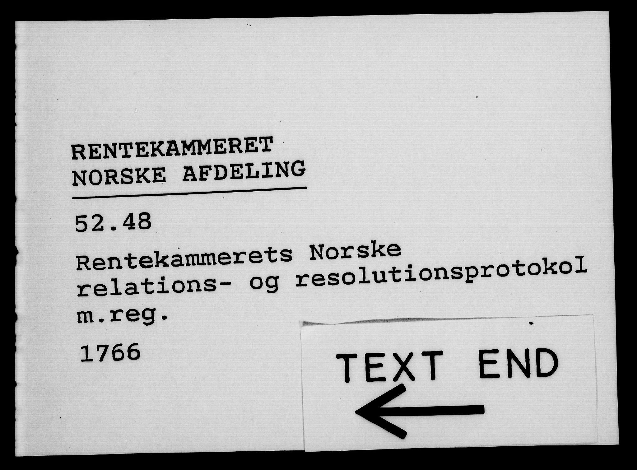 Rentekammeret, Kammerkanselliet, RA/EA-3111/G/Gf/Gfa/L0048: Norsk relasjons- og resolusjonsprotokoll (merket RK 52.48), 1766, p. 449