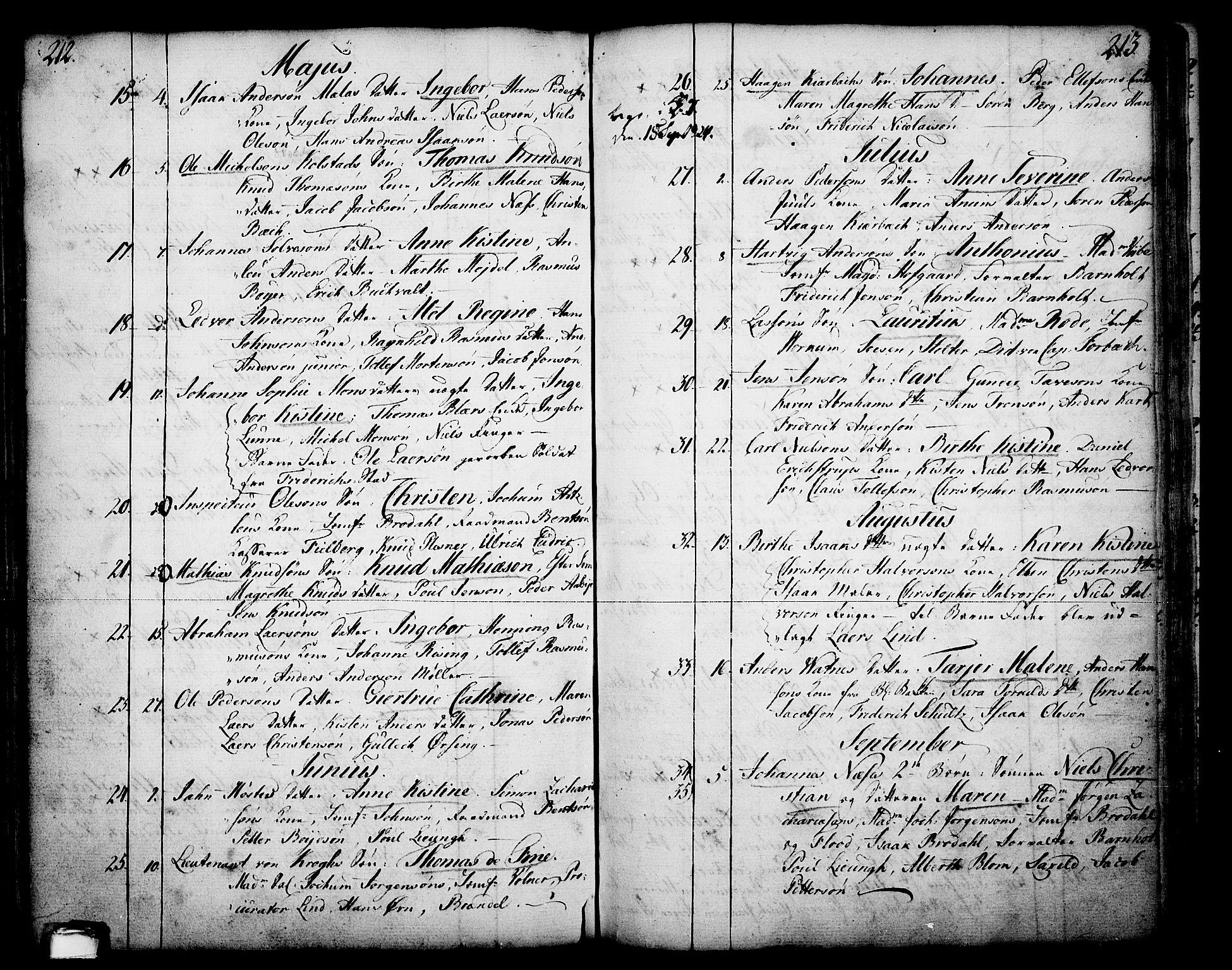 Skien kirkebøker, SAKO/A-302/F/Fa/L0003: Parish register (official) no. 3, 1755-1791, p. 212-213