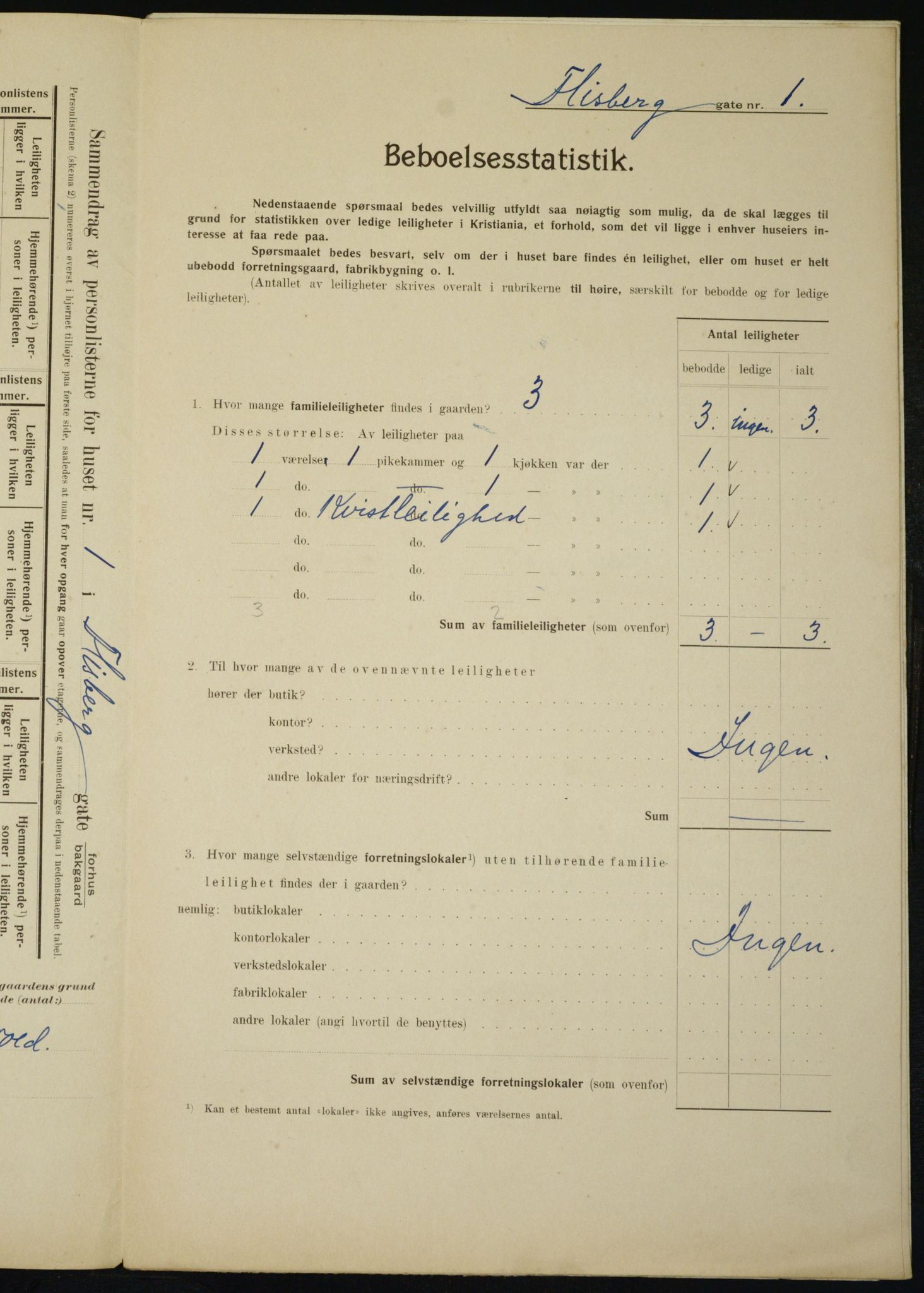 OBA, Municipal Census 1910 for Kristiania, 1910, p. 23147