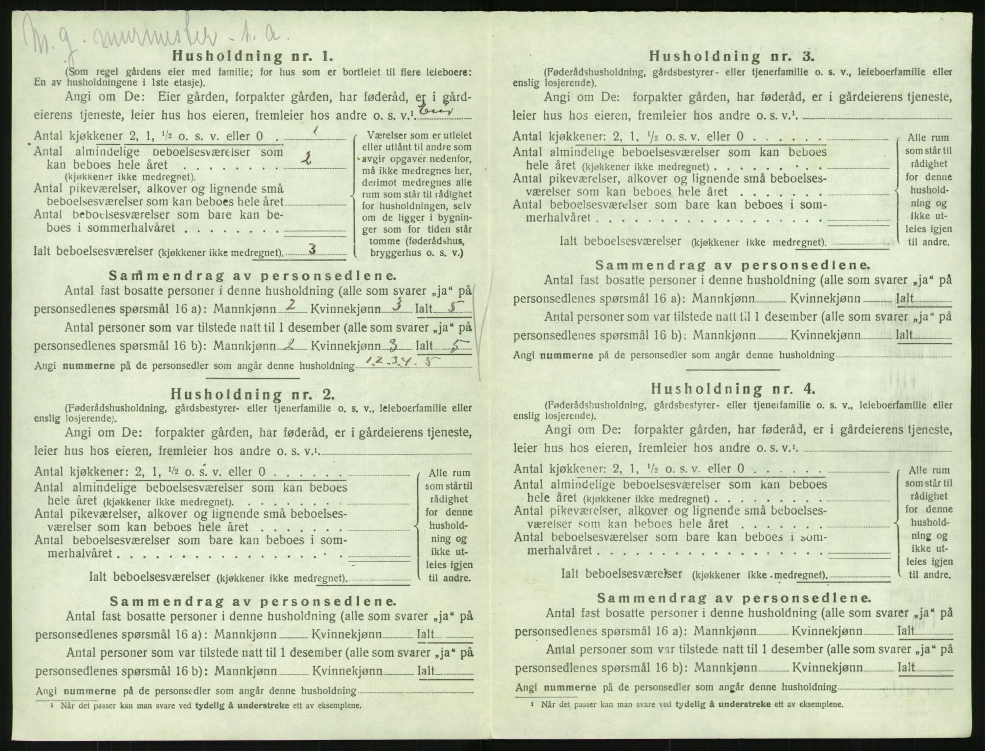 SAK, 1920 census for Flosta, 1920, p. 103