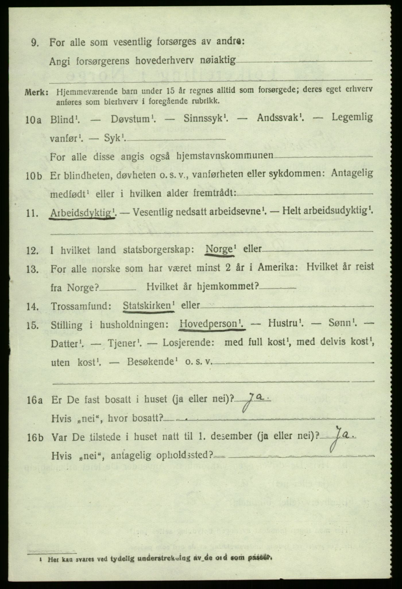 SAO, 1920 census for Varteig, 1920, p. 1946