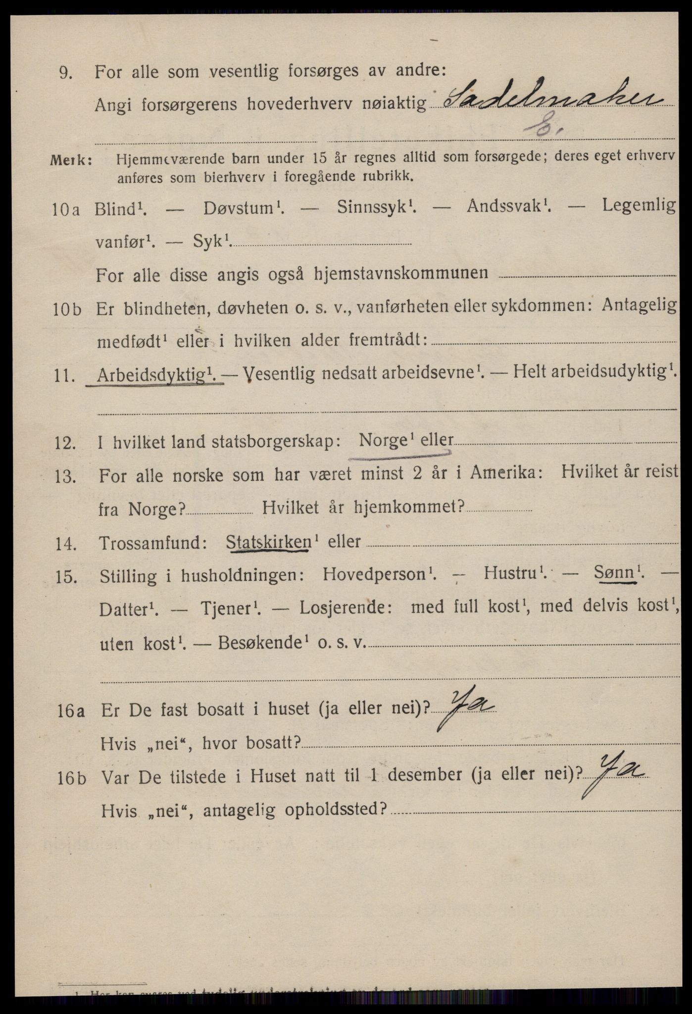 SAT, 1920 census for Ålesund, 1920, p. 20009
