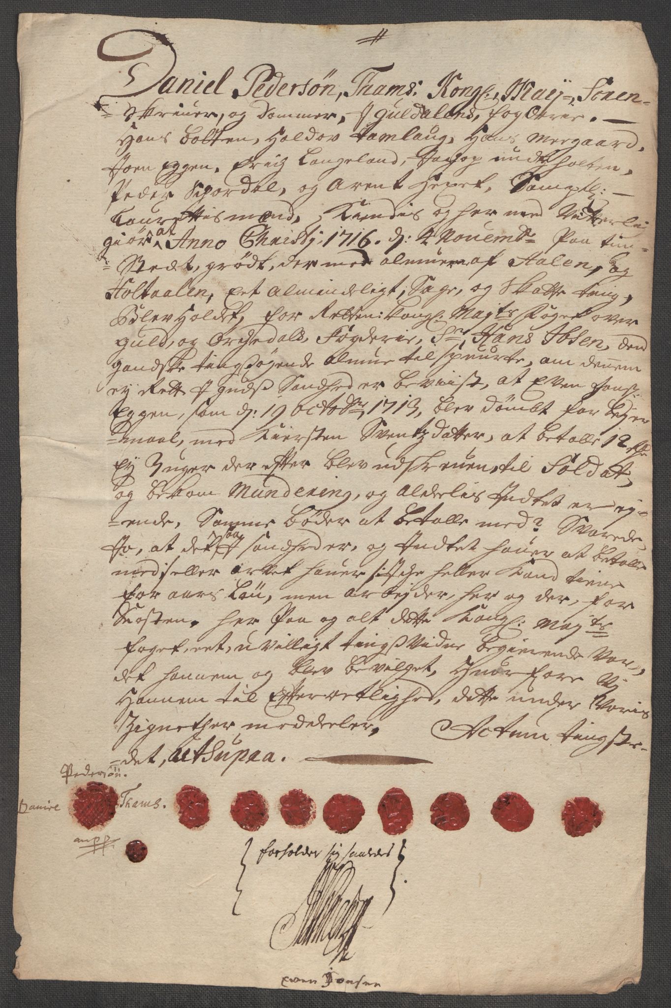 Rentekammeret inntil 1814, Reviderte regnskaper, Fogderegnskap, AV/RA-EA-4092/R60/L3968: Fogderegnskap Orkdal og Gauldal, 1716, p. 235