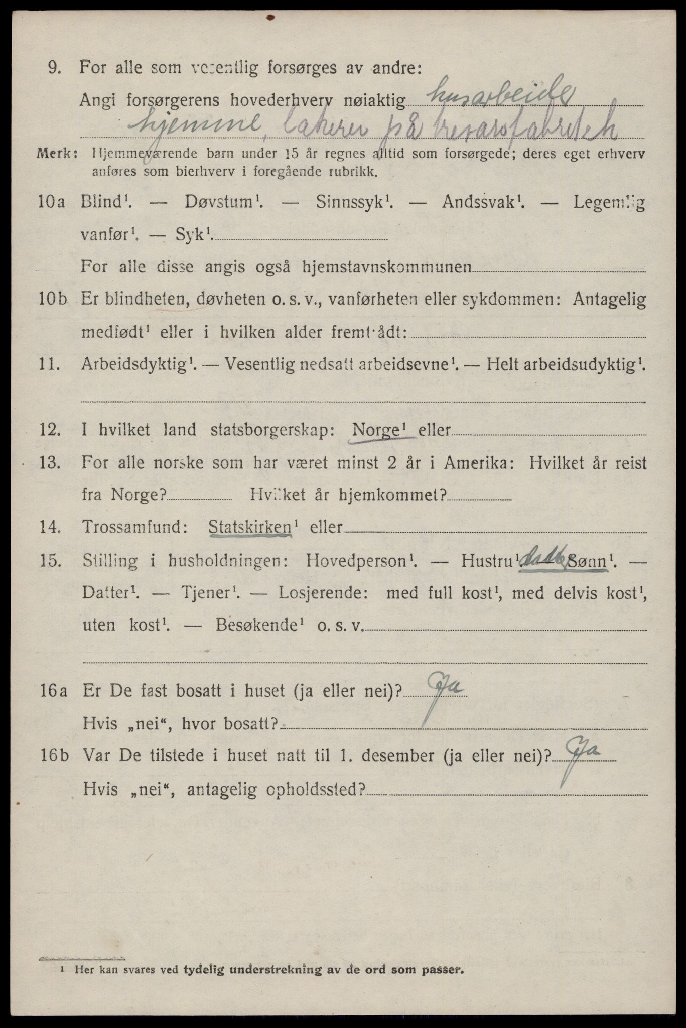 SAST, 1920 census for Høyland, 1920, p. 6323