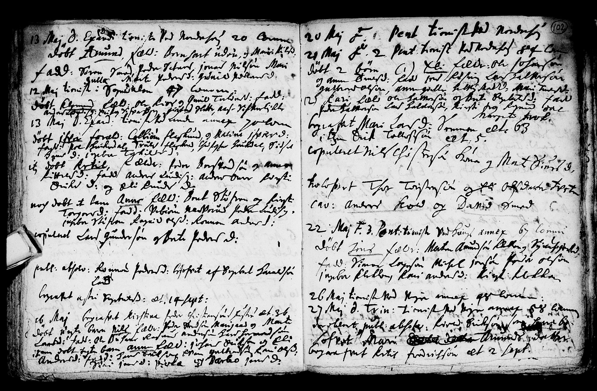 Norderhov kirkebøker, SAKO/A-237/F/Fa/L0001: Parish register (official) no. 1, 1704-1716, p. 102