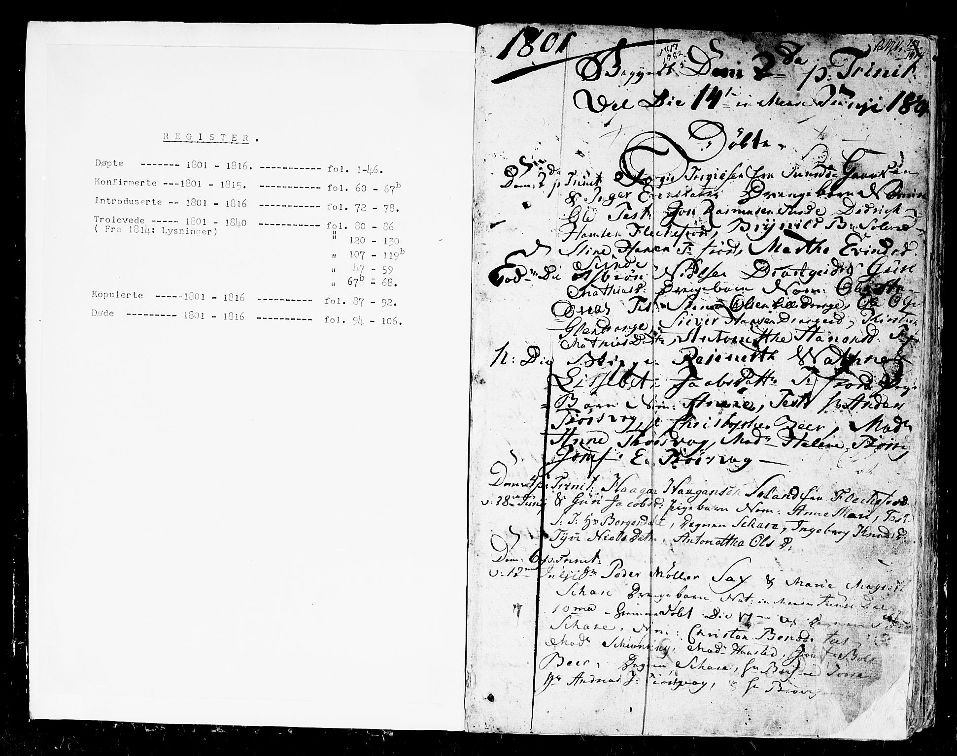 Flekkefjord sokneprestkontor, SAK/1111-0012/F/Fb/Fbc/L0002: Parish register (copy) no. B 2, 1801-1816